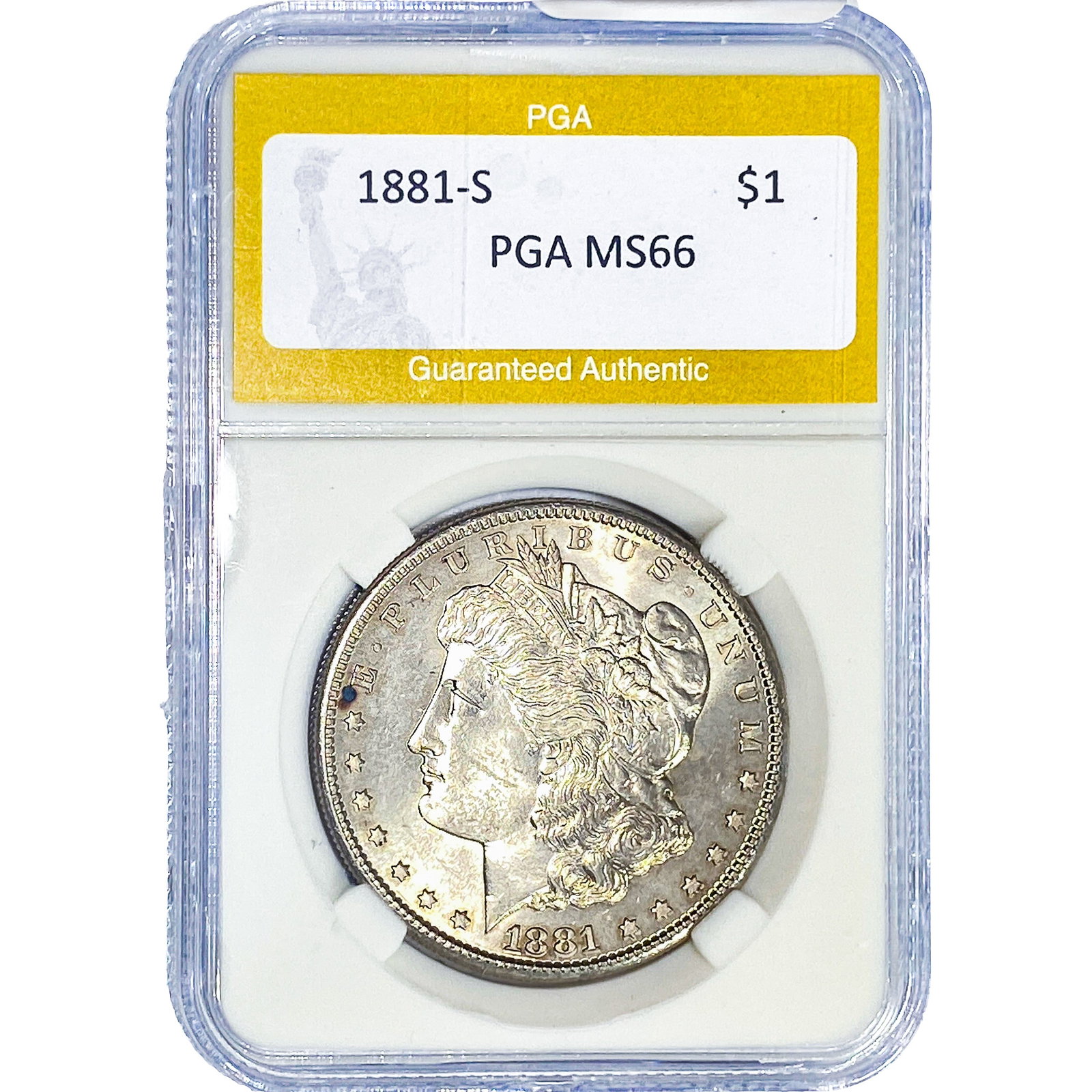 1881-S Morgan Silver Dollar PGA MS66: 1881-S Morgan Silver Dollar PGA MS66