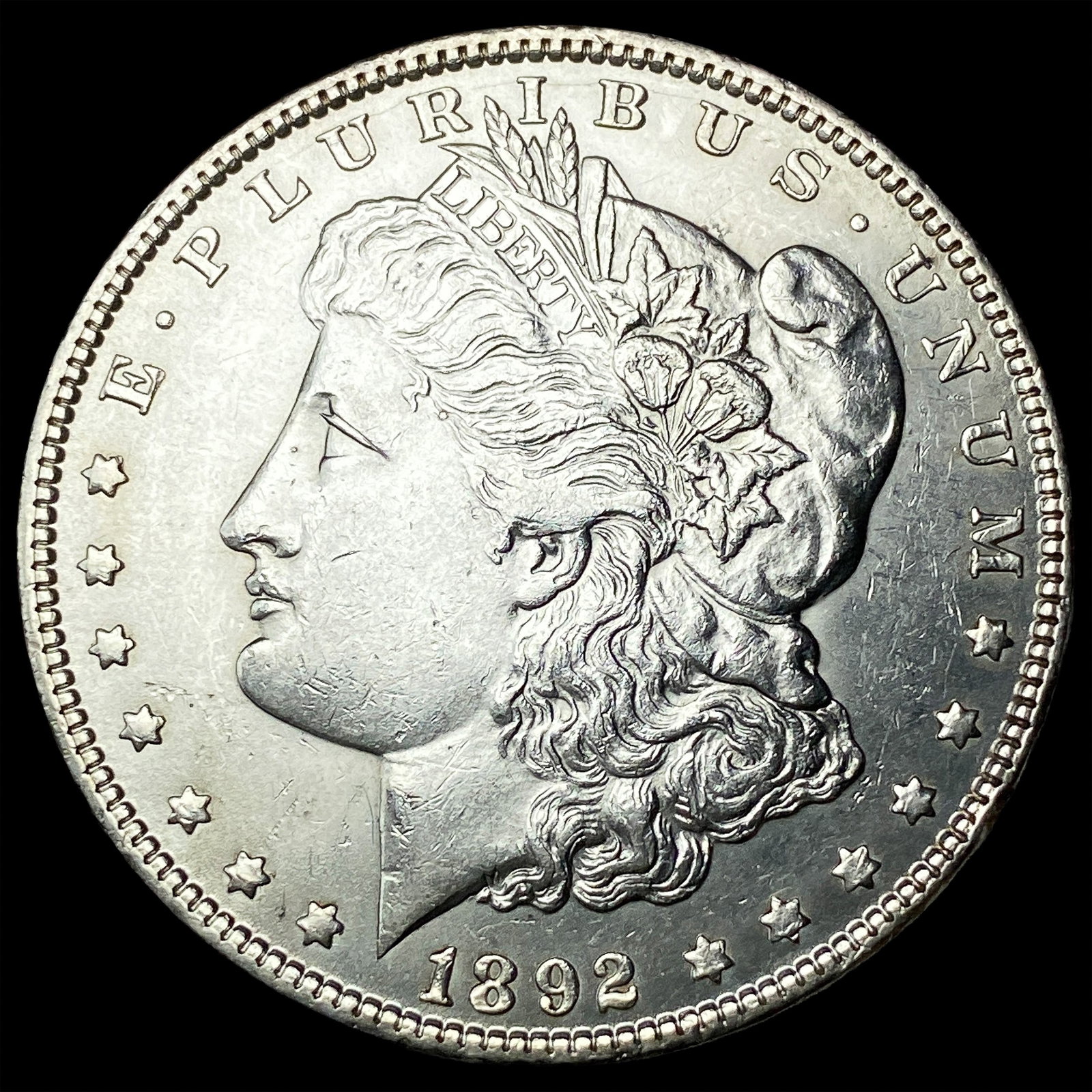 1892 Silver Morgan Dollar CHOICE AU: 1892 Silver Morgan Dollar CHOICE AU