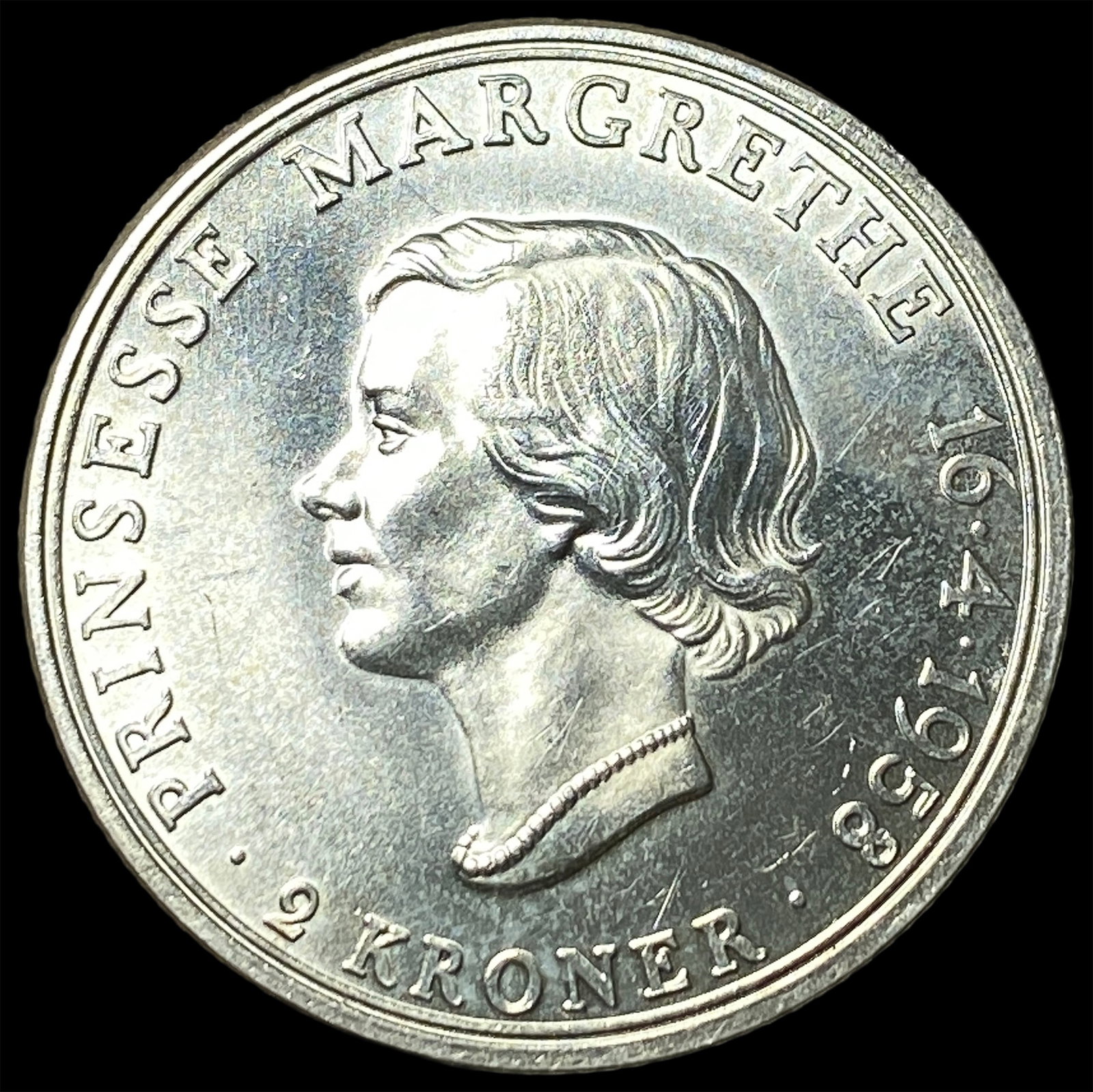 1958 Denmark Silver 2 Kroner - 2