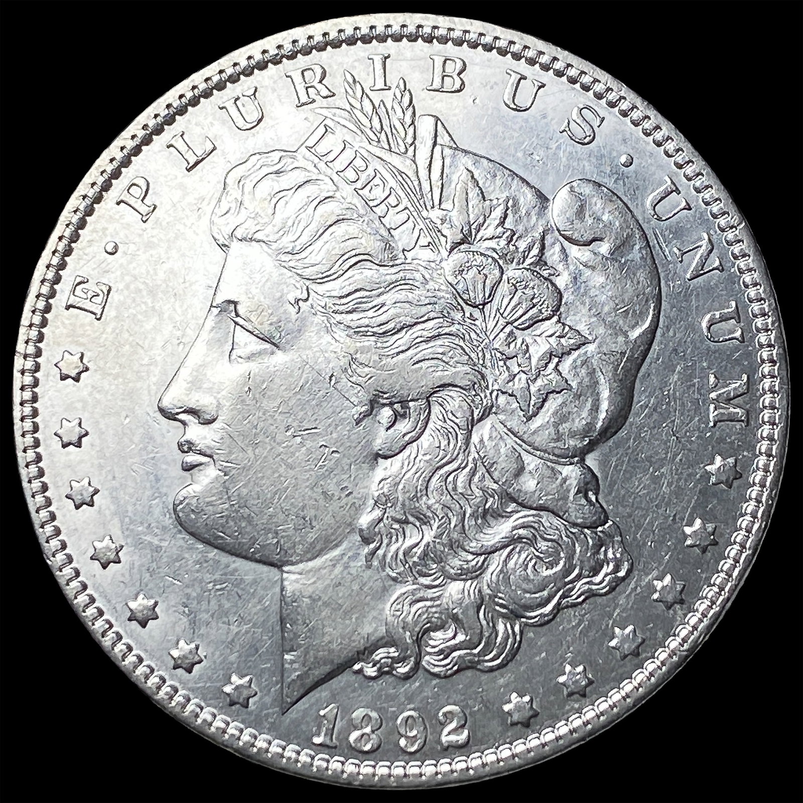 1892 Morgan Silver Dollar CLOSELY UNCIRCULATED: 1892 Morgan Silver Dollar CLOSELY UNCIRCULATED