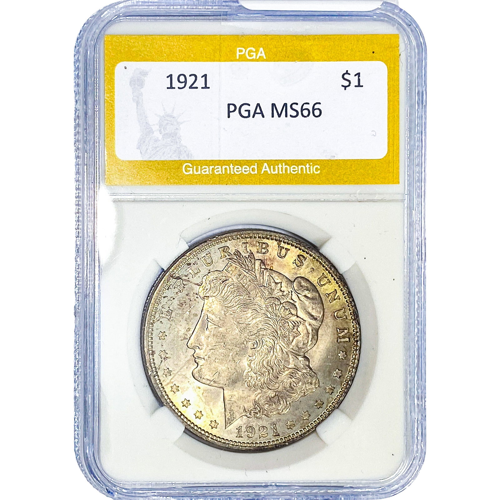 1921 Morgan Silver Dollar PGA MS66: 1921 Morgan Silver Dollar PGA MS66