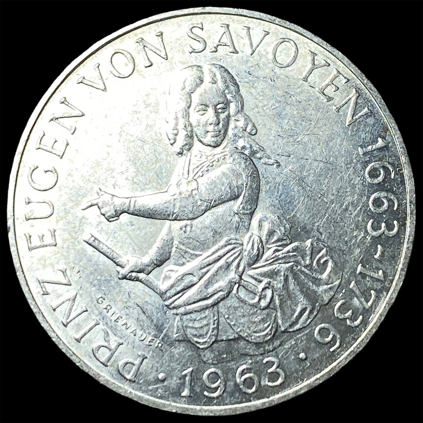 1963 Austria Silver 25 Schilling: 1963 Austria Silver 25 Schilling