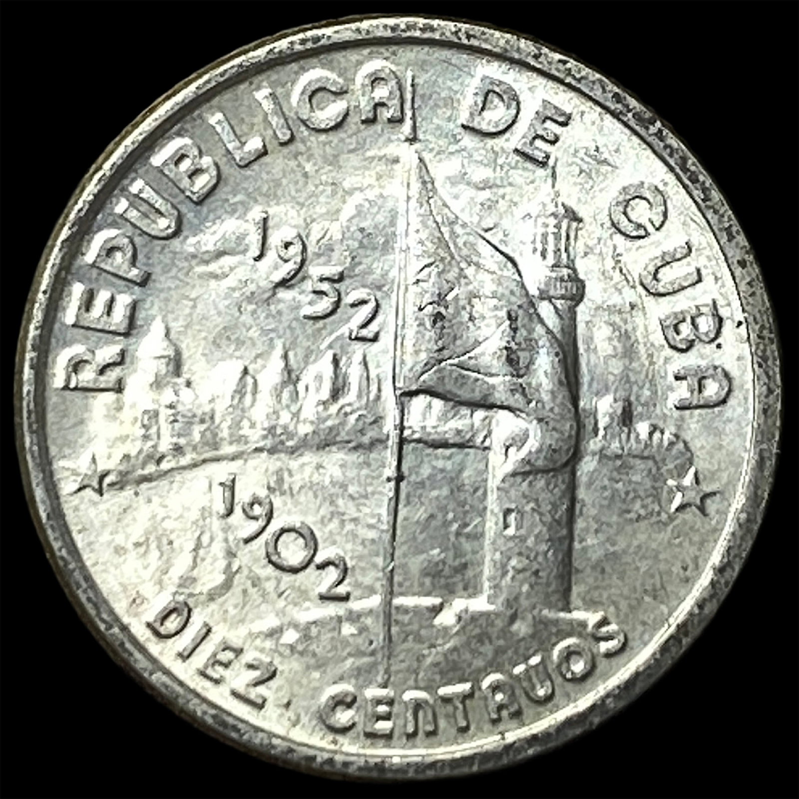 1952 Cuba Silver 10 Centavos (1 of 2)