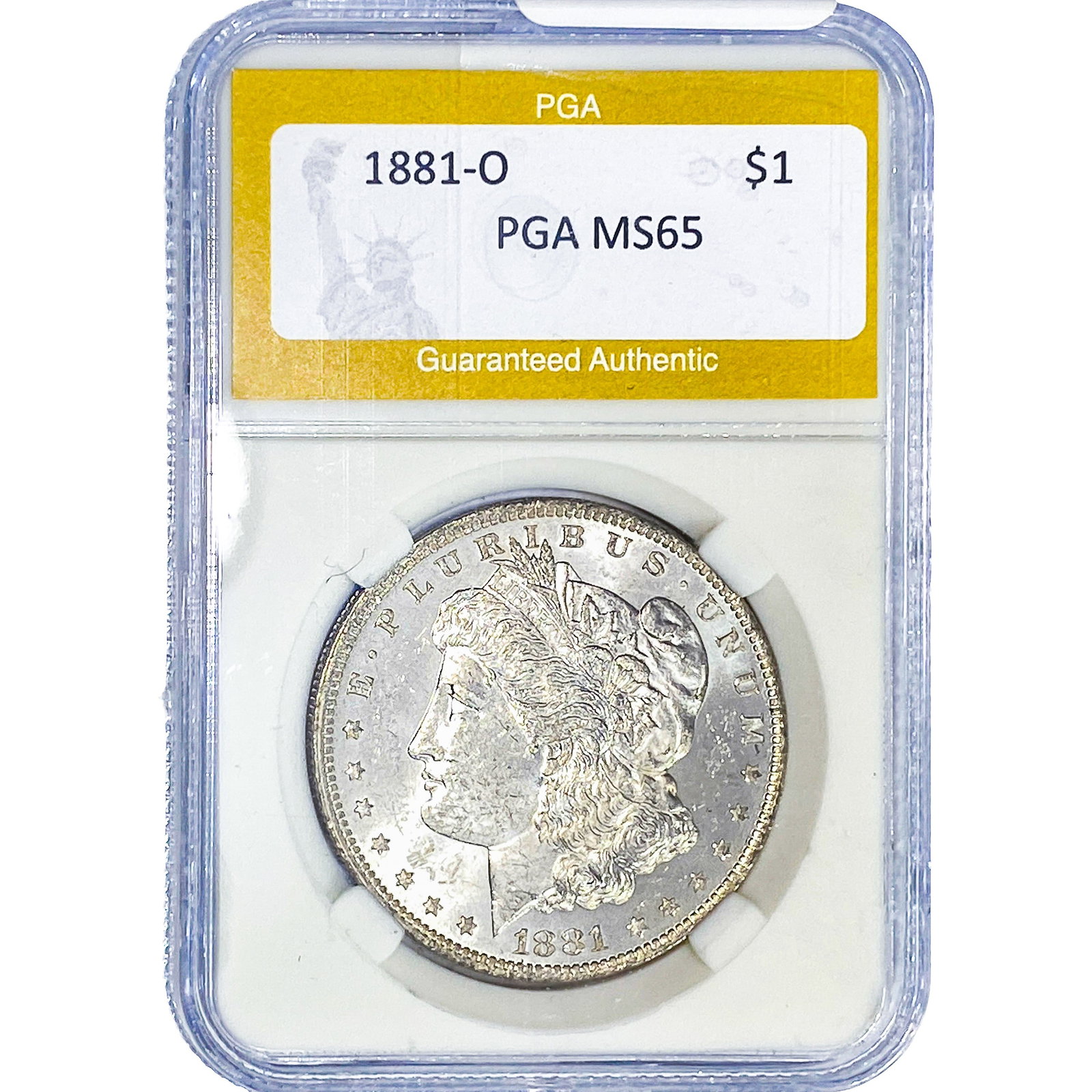 1881-O Morgan Silver Dollar PGA MS65: 1881-O Morgan Silver Dollar PGA MS65