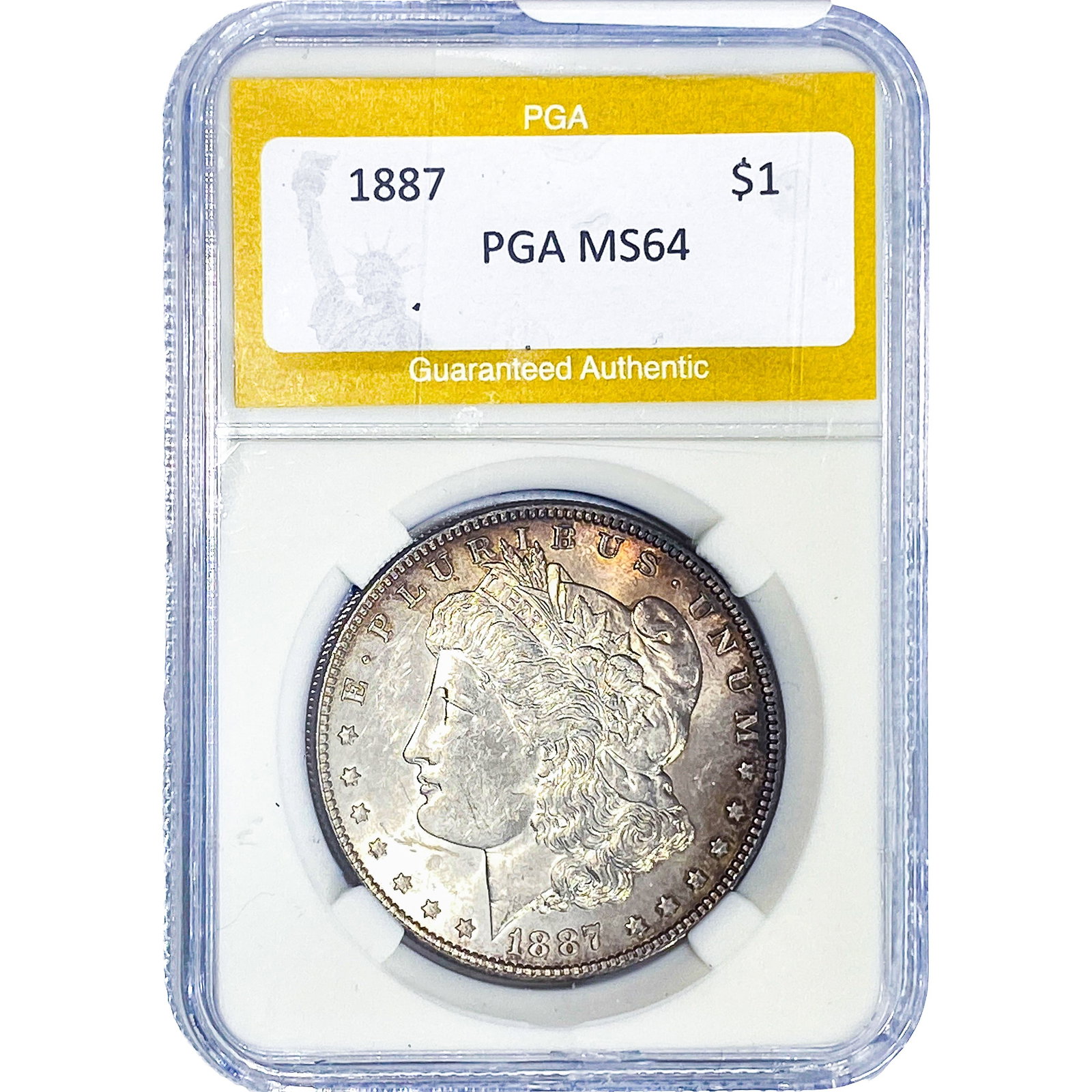 1887 Morgan Silver Dollar PGA MS64: 1887 Morgan Silver Dollar PGA MS64