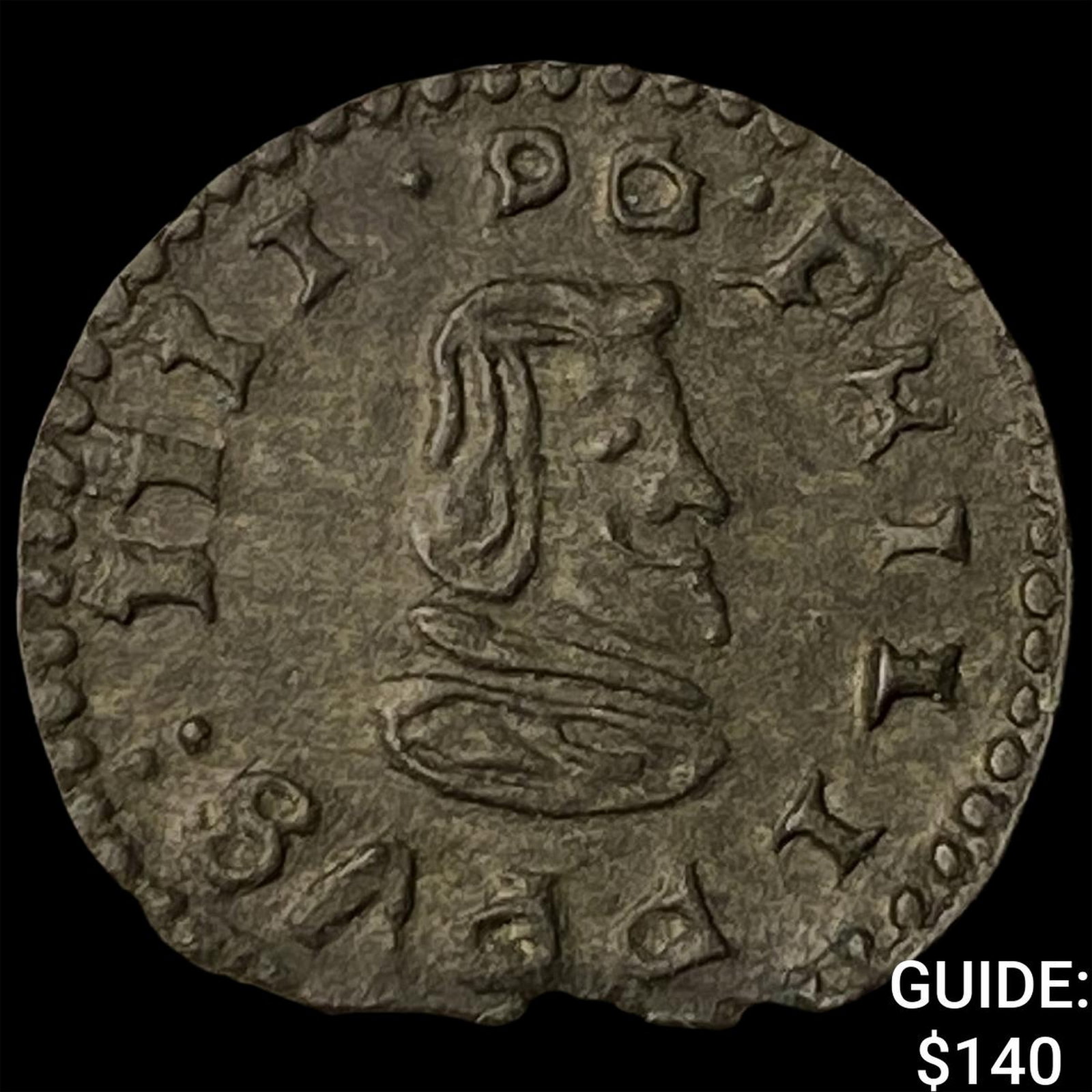 1663 Spain Philip IV Copper 4 Maravadis (1 of 2)