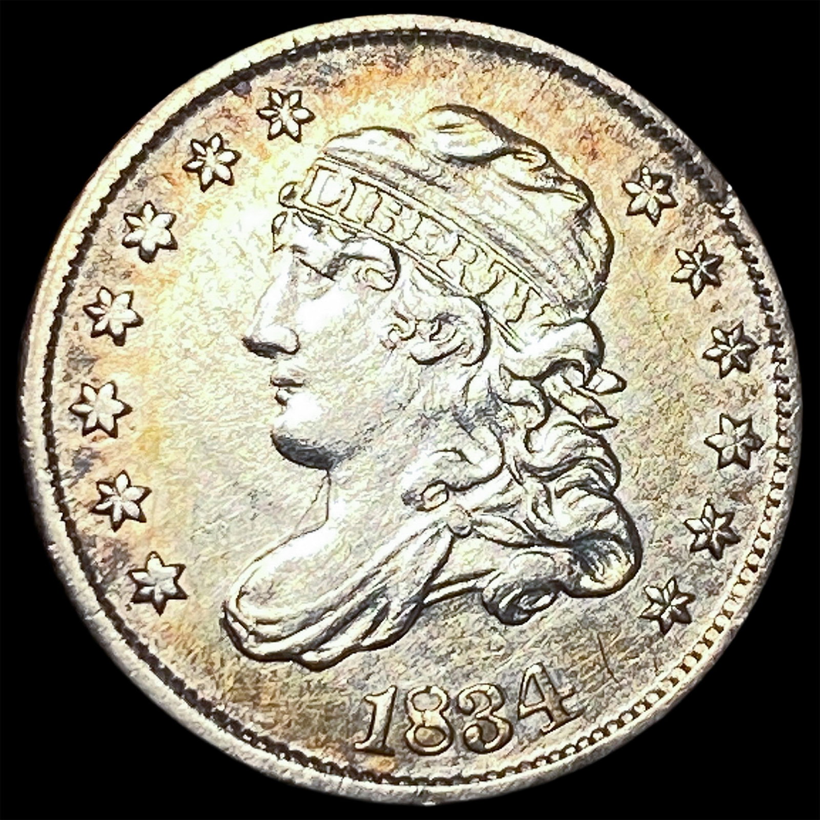1834 Capped Bust Half Dime CLOSELY UNCIRCULATED (1 of 2)