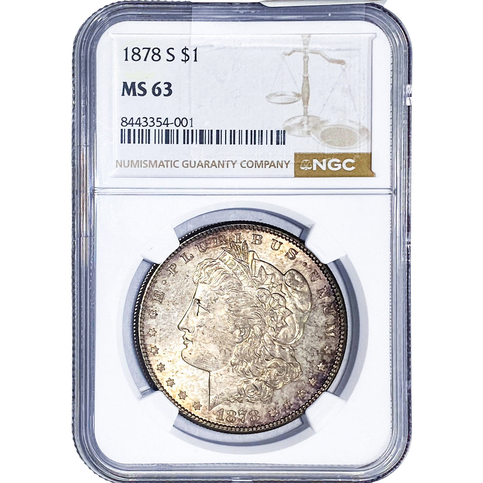 1878-S Morgan Silver Dollar NGC MS63: 1878-S Morgan Silver Dollar NGC MS63