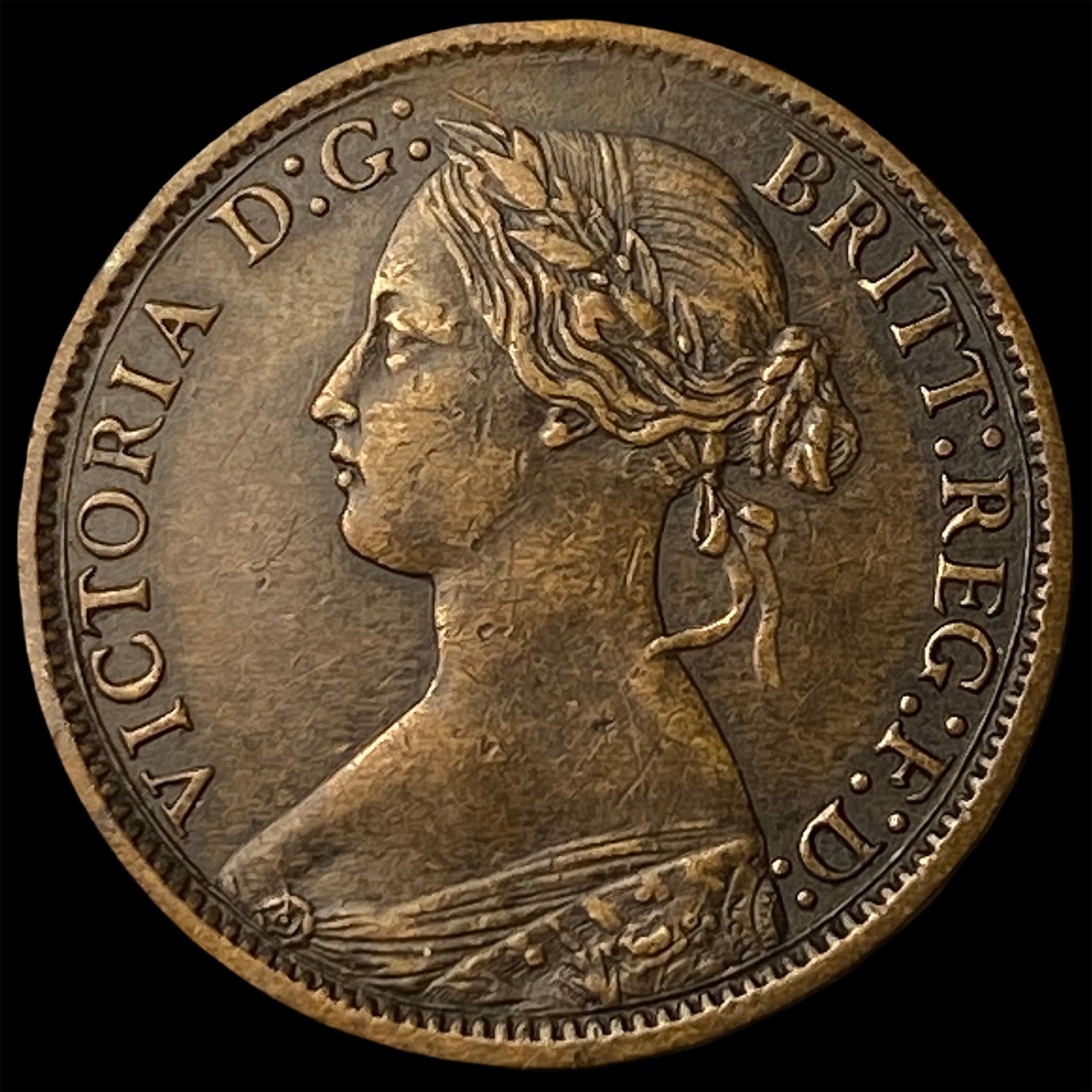 1866 Great Britain Bronze Farthing (1 of 2)