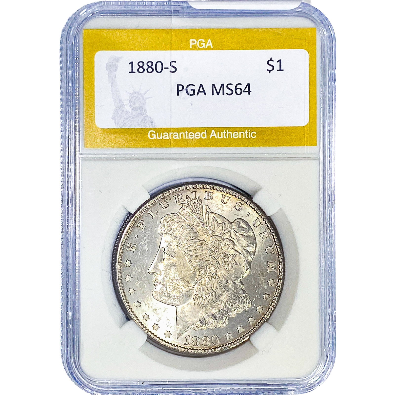 1880-S Morgan Silver Dollar PGA MS64 (1 of 2)