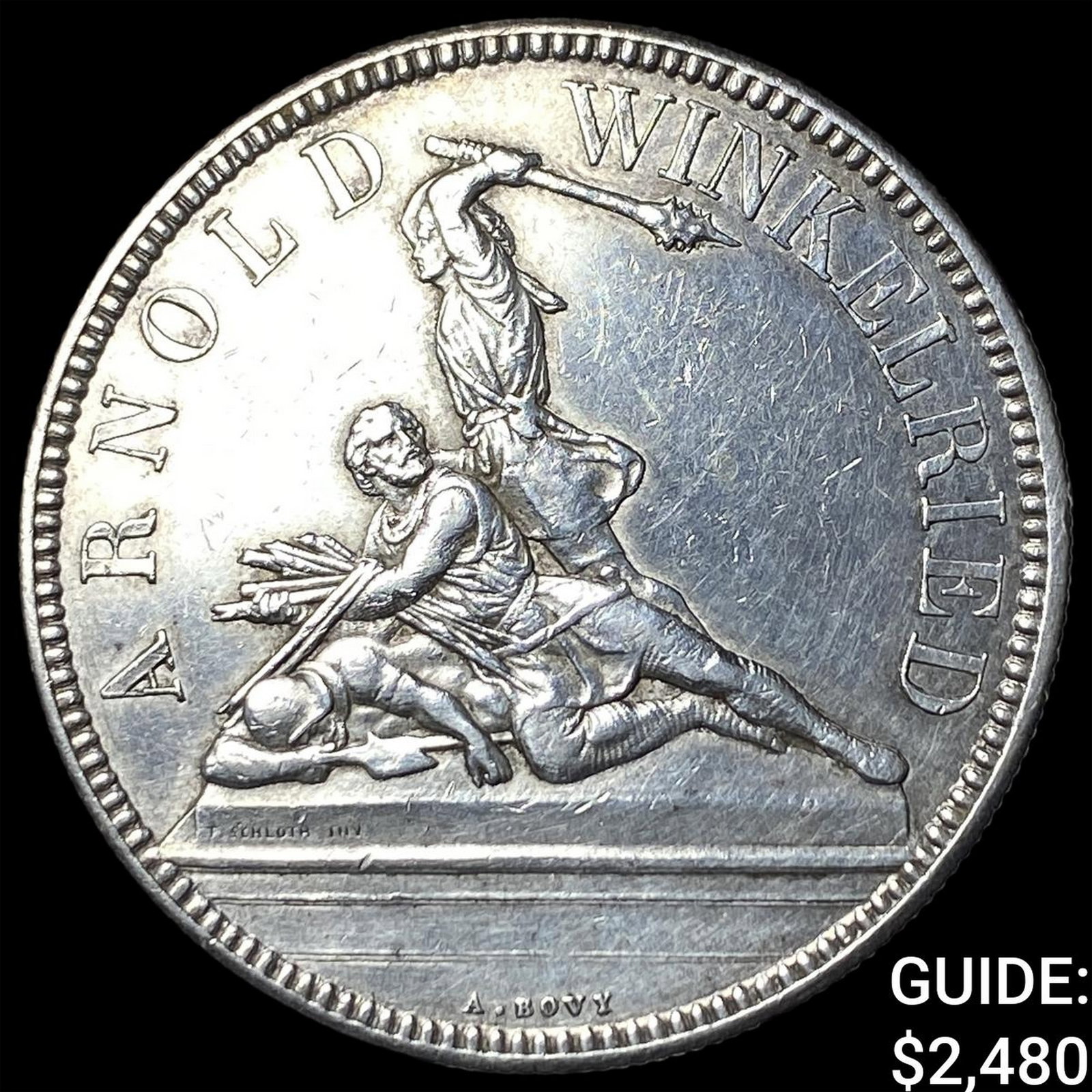 1861 Switzerland Silver 5 Francs Shooting Thalers: 1861 Switzerland Silver 5 Francs Shooting Thalers