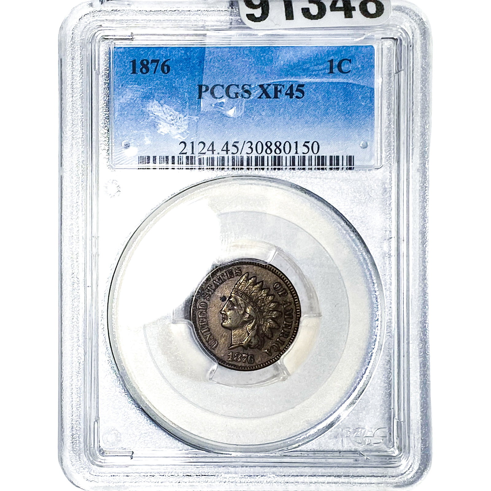 1876 Indian Head Cent PCGS XF45: 1876 Indian Head Cent PCGS XF45