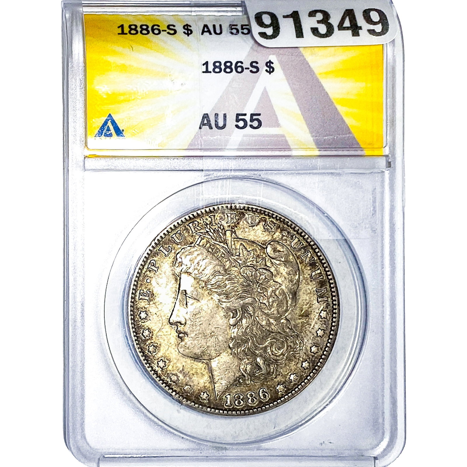 1886-S Morgan Silver Dollar ANACS AU55: 1886-S Morgan Silver Dollar ANACS AU55
