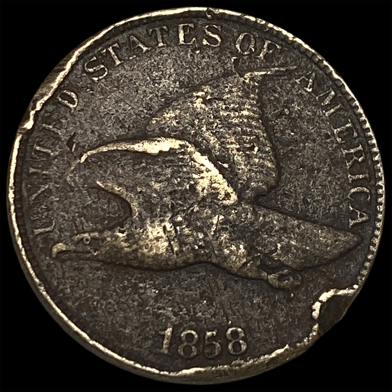 1858 Copper-Nickel Flying Eagle Cent HIGH GRADE (1 of 2)