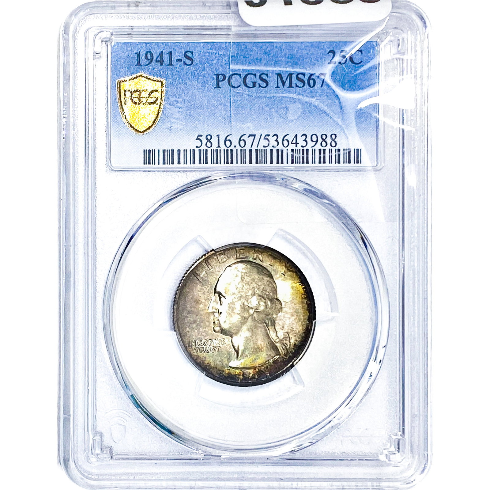 1941-S Washington Silver Quarter PCGS MS67 (1 of 2)