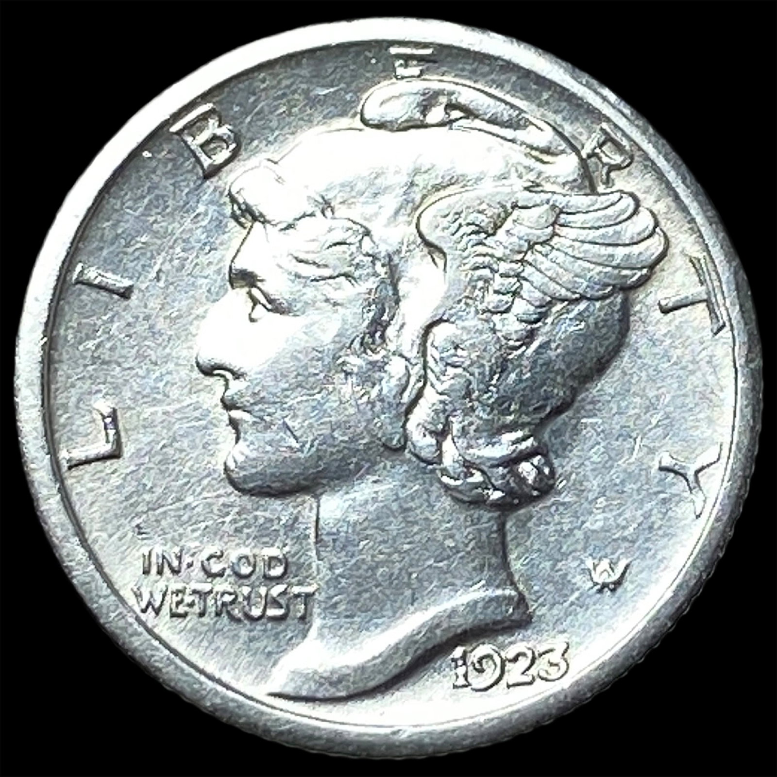 1923-S Silver Mercury Dime CLOSELY UNCIRCULATED: 1923-S Silver Mercury Dime CLOSELY UNCIRCULATED