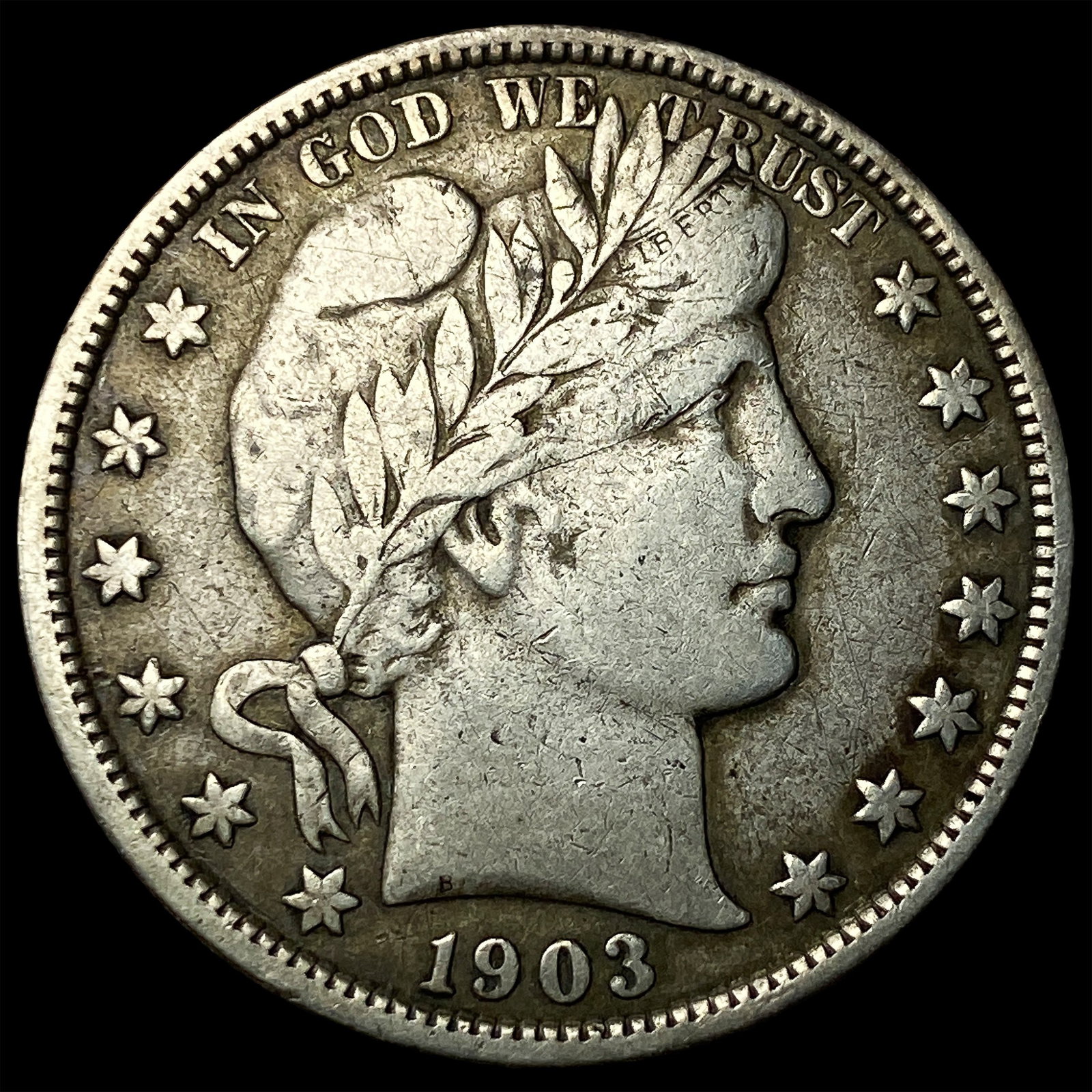 1903 Silver Barber Half Dollar LIGHTLY CIRCULATED: 1903 Silver Barber Half Dollar LIGHTLY CIRCULATED