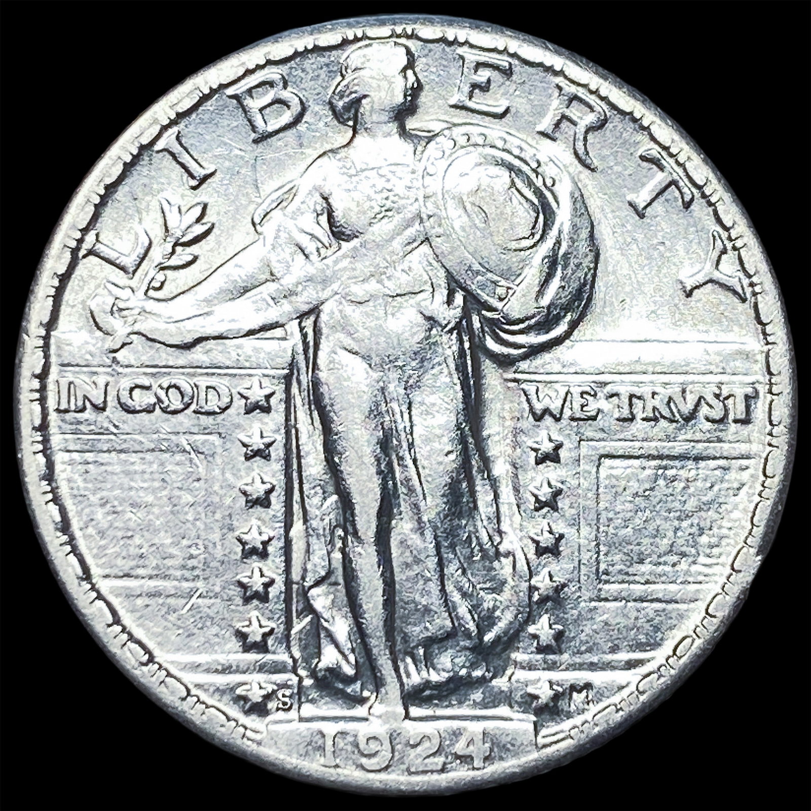 1924 Standing Liberty Quarter CLOSELY UNCIRCULATED: 1924 Standing Liberty Quarter CLOSELY UNCIRCULATED