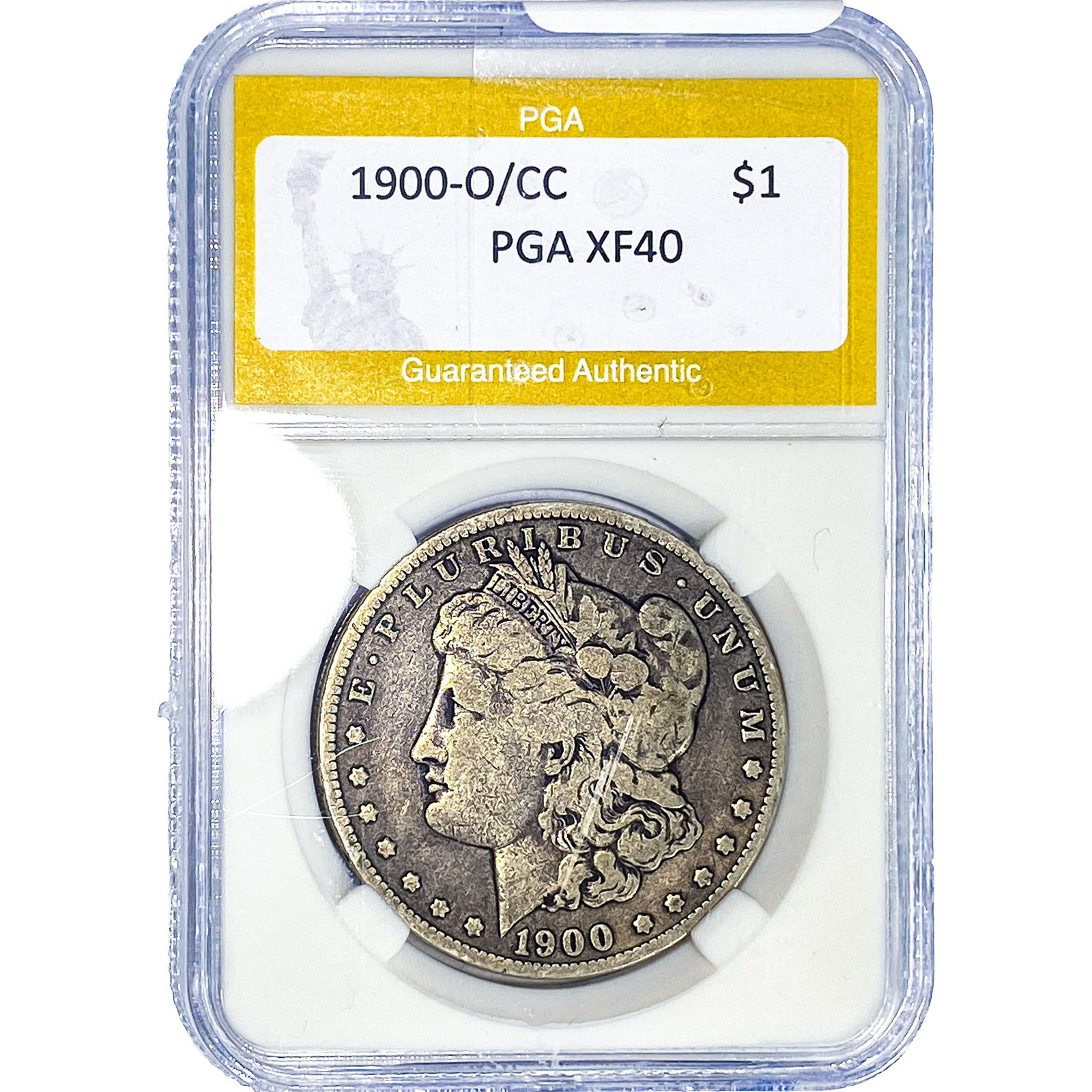 1900-O/CC Morgan Silver Dollar PGA XF40: 1900-O/CC Morgan Silver Dollar PGA XF40