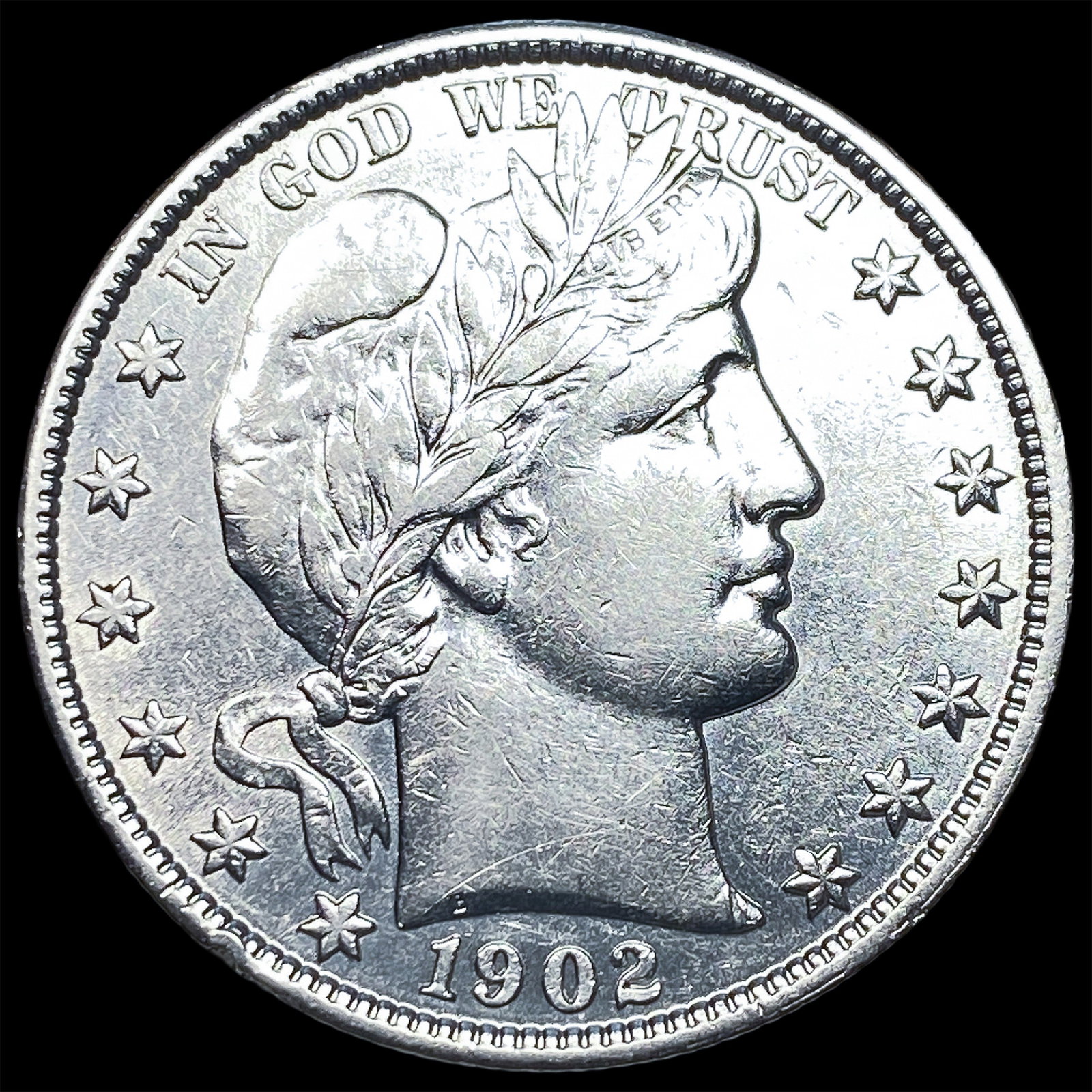1902 Barber Half Dollar CLOSELY UNCIRCULATED: 1902 Barber Half Dollar CLOSELY UNCIRCULATED