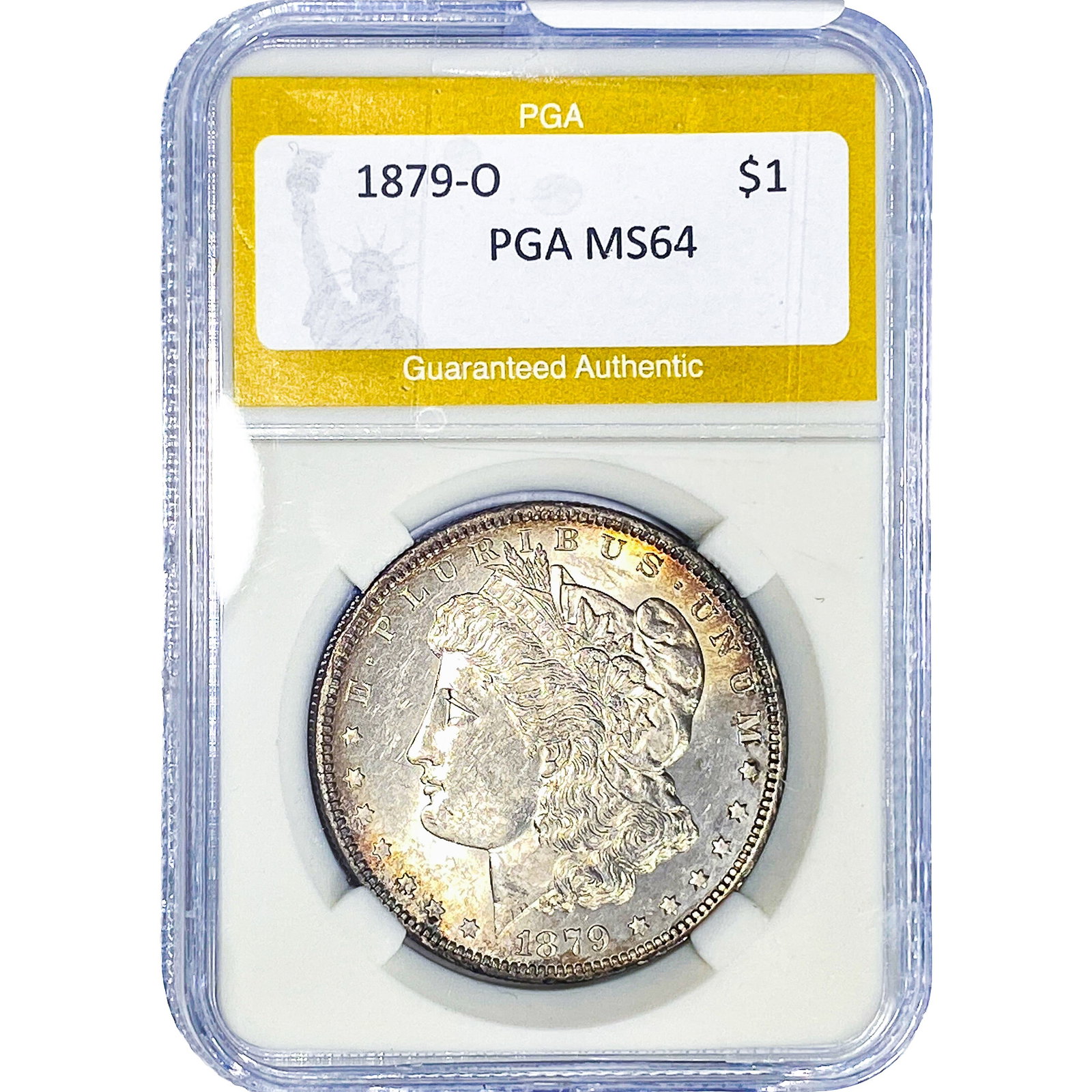 1879-O Morgan Silver Dollar PGA MS64: 1879-O Morgan Silver Dollar PGA MS64