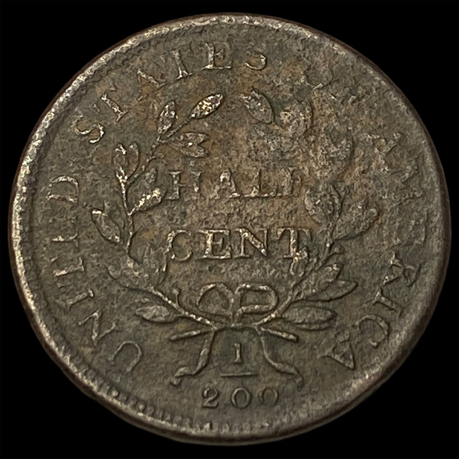 1806 Draped Bust Half Cent LIGHTLY CIRCULATED - 2