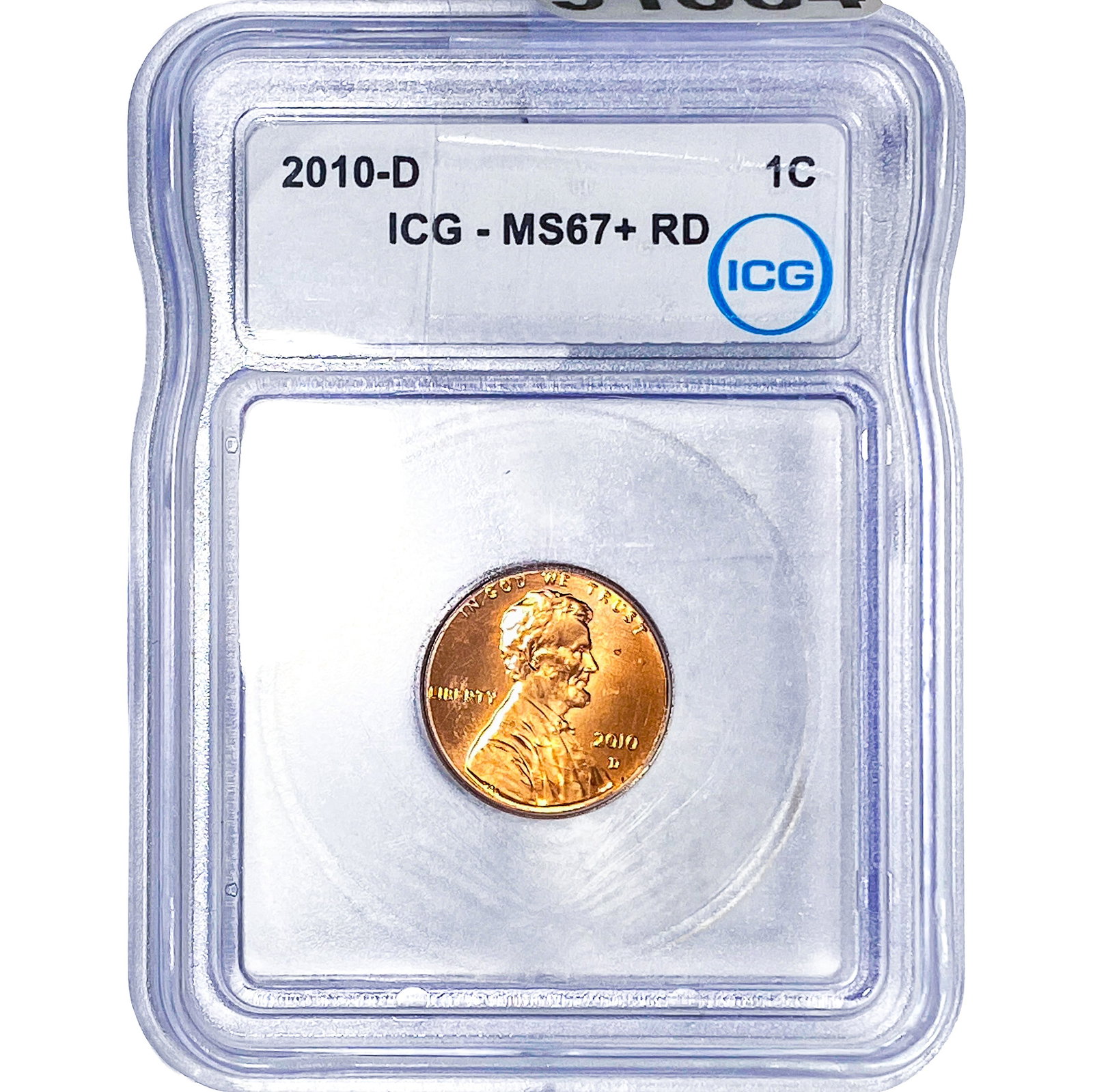 2010-D Wheat Cent ICG MS67+ RD: 2010-D Wheat Cent ICG MS67+ RD