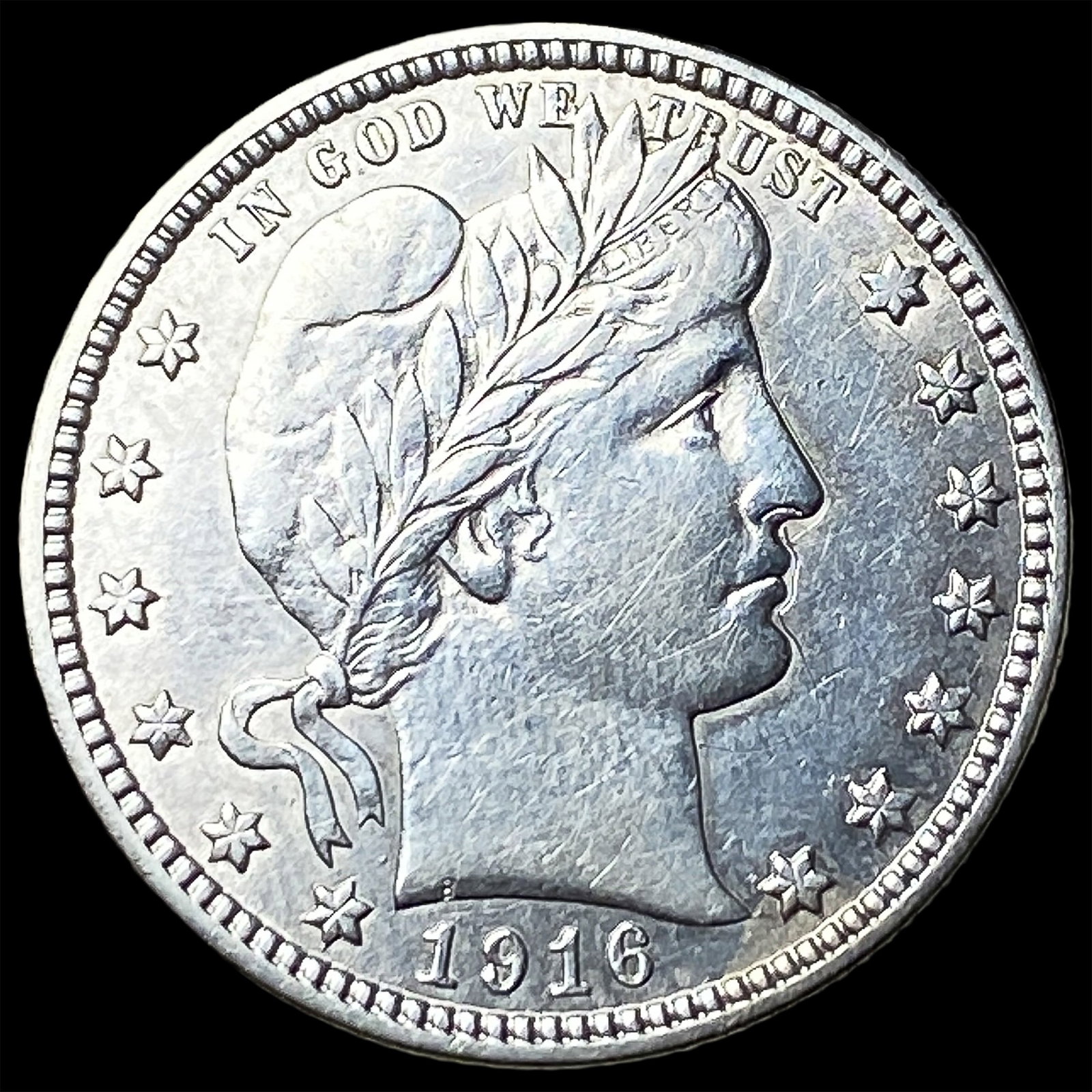 1916-D Silver Barber Quarter ABOUT UNCIRCULATED: 1916-D Silver Barber Quarter ABOUT UNCIRCULATED
