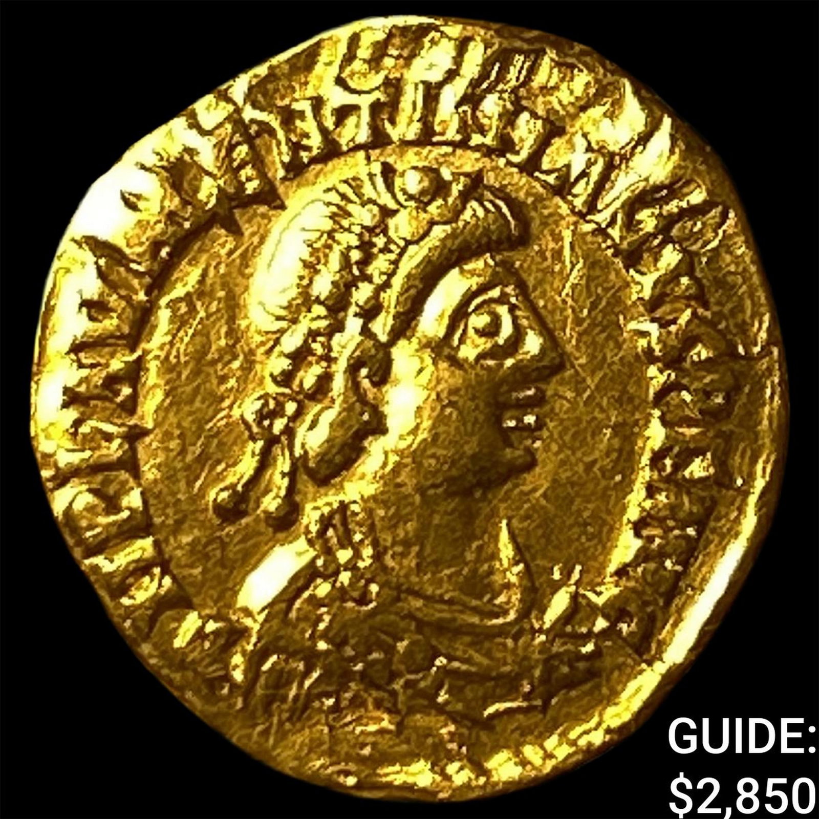 Roman Valentinian III 425-455 AD Gold Tremissis: Roman Valentinian III 425-455 AD Gold Tremissis