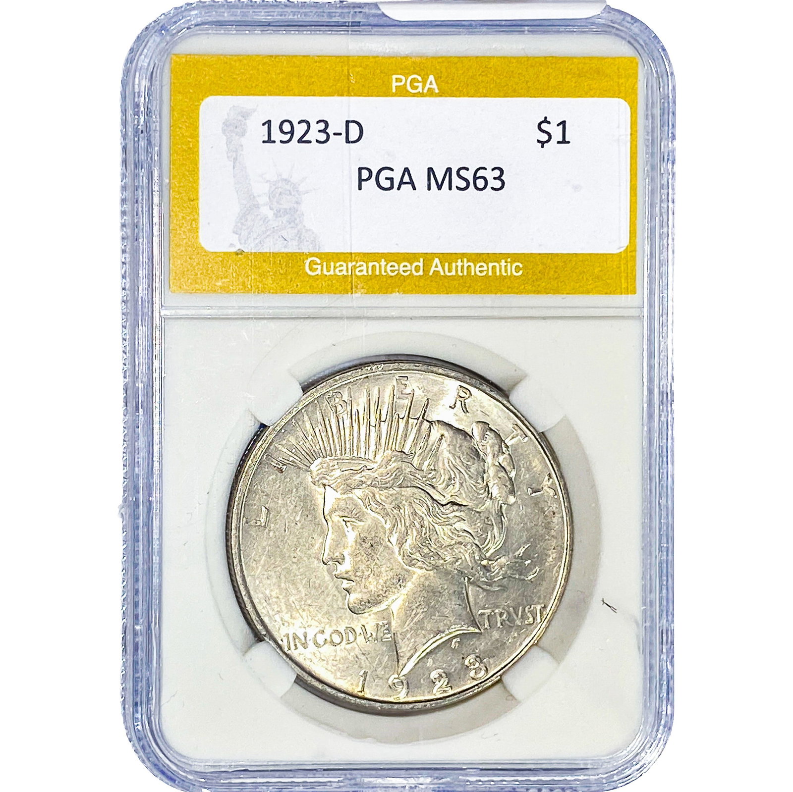 1923-D Silver Peace Dollar PGA MS63 (1 of 2)