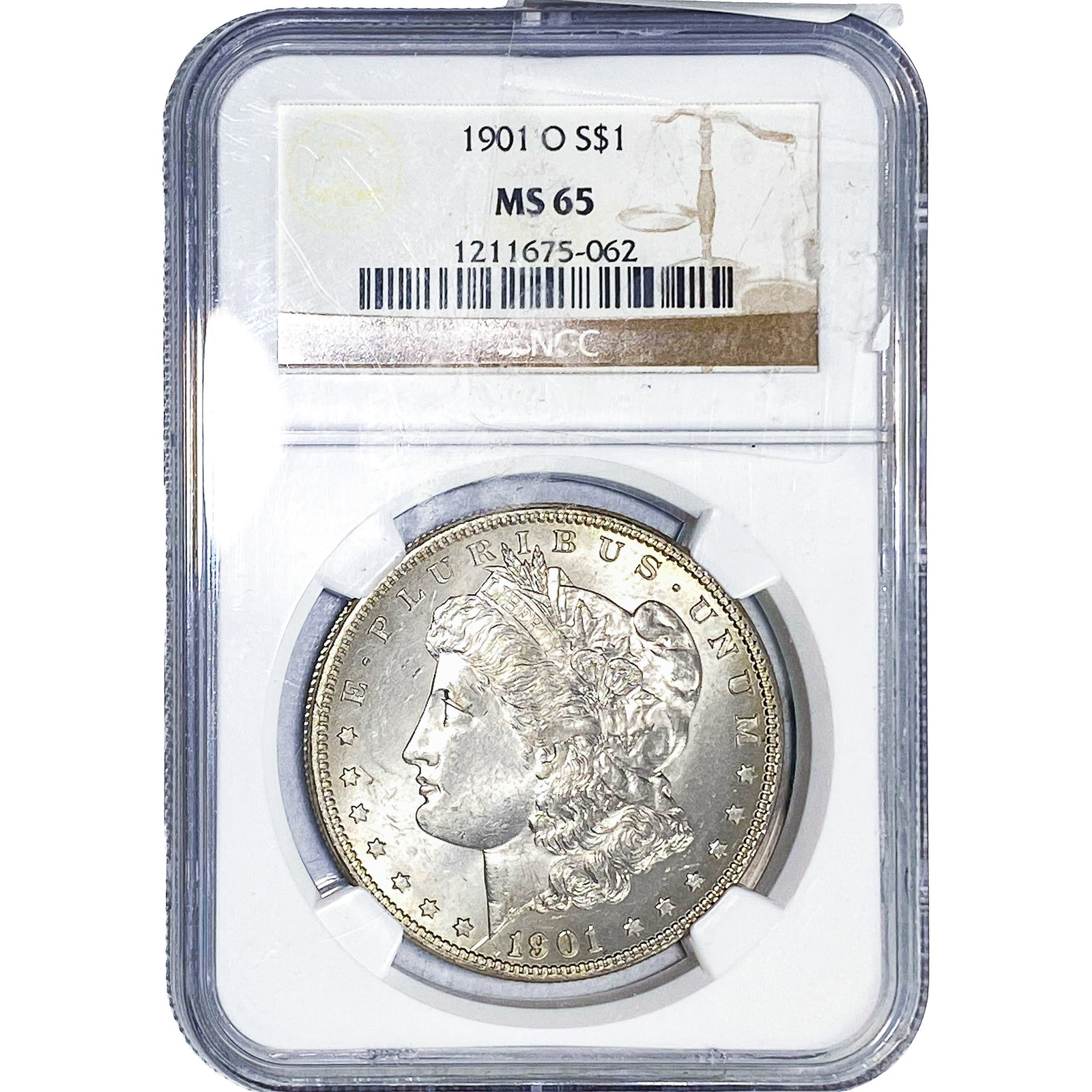 1901-O Morgan Silver Dollar NGC MS65: 1901-O Morgan Silver Dollar NGC MS65