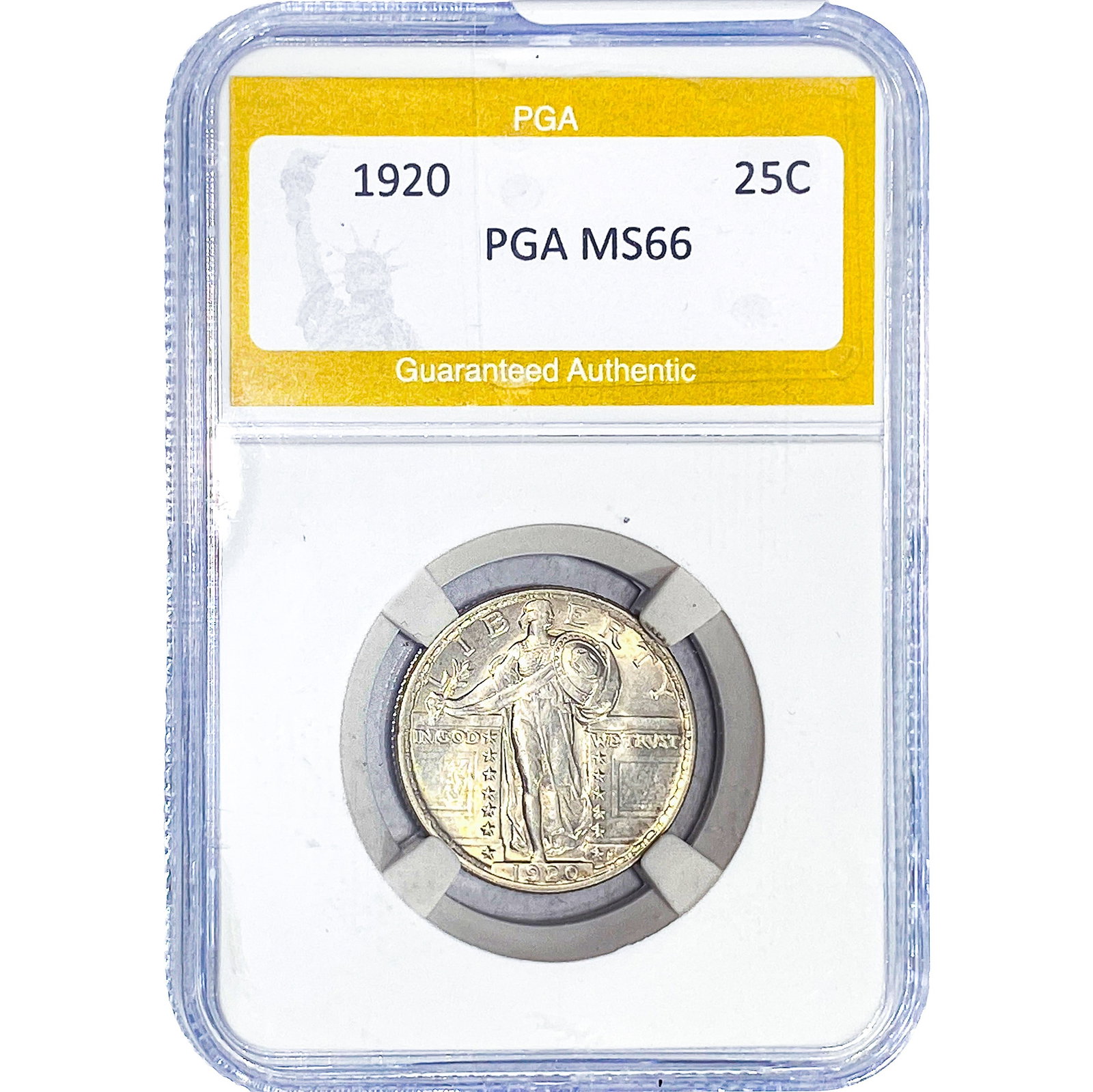 1920 Standing Liberty Quarter PGA MS66: 1920 Standing Liberty Quarter PGA MS66