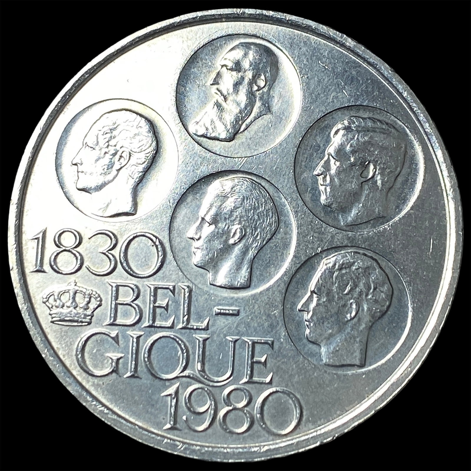 1980 Belgium Copper Nickel 500 Francs: 1980 Belgium Copper Nickel 500 Francs