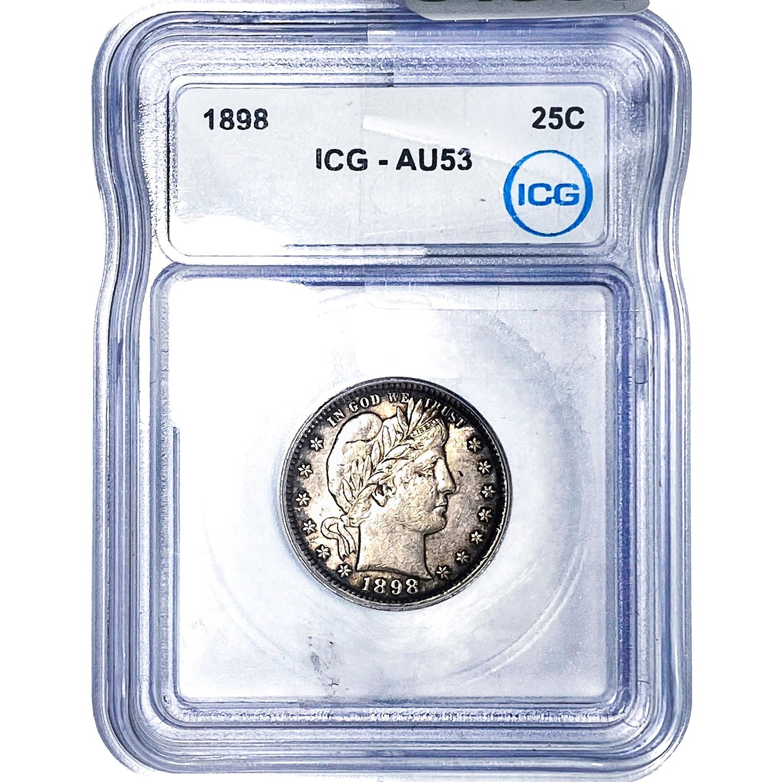 1898 Barber Quarter ICG AU53 (1 of 2)