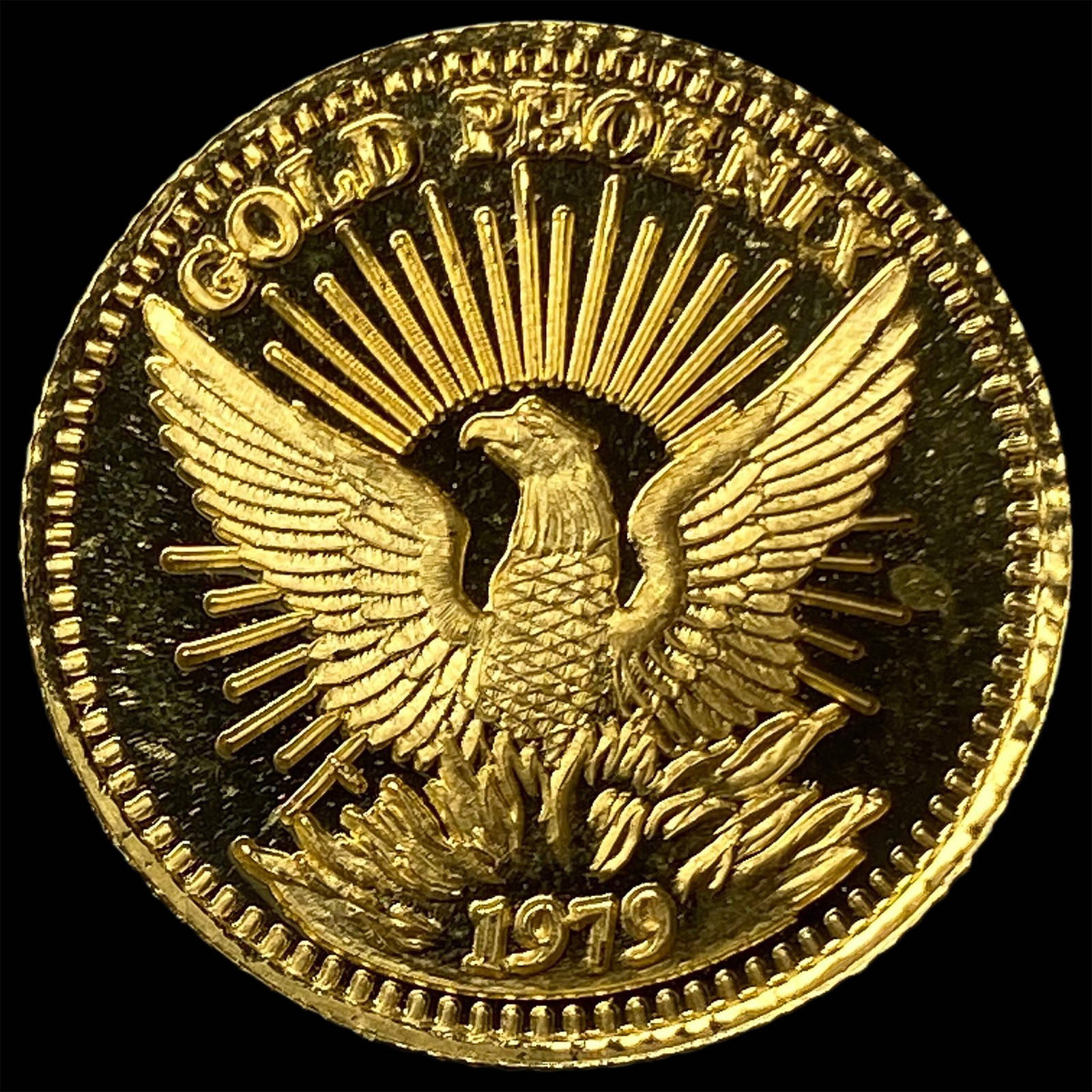 1979 1/2oz Gold Phoenix .995 Fine Gold SUPERB GEM BU: 1979 1/2oz Gold Phoenix .995 Fine Gold SUPERB GEM BU