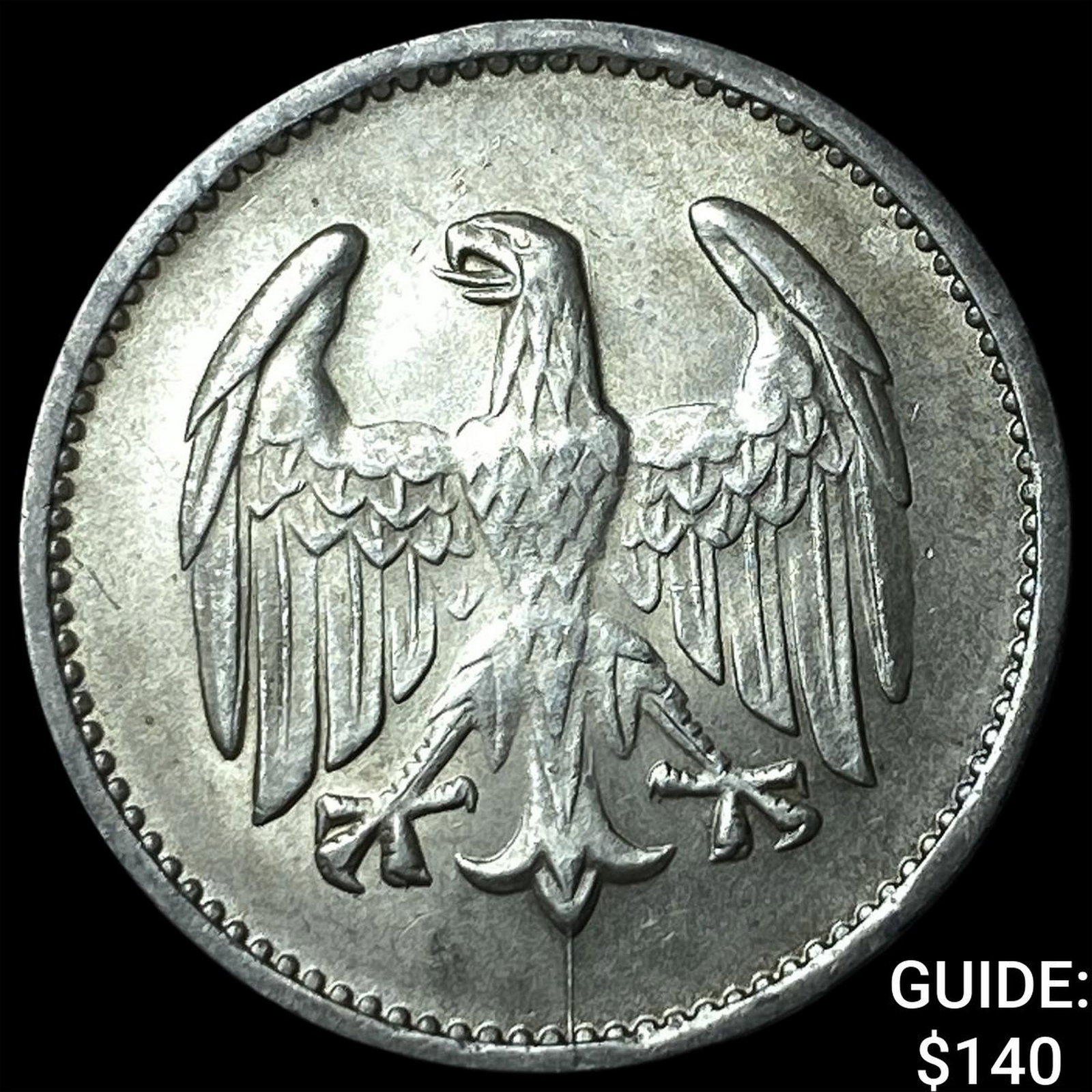 1924J Germany Weimar Republic Silver 1 Mark (1 of 2)