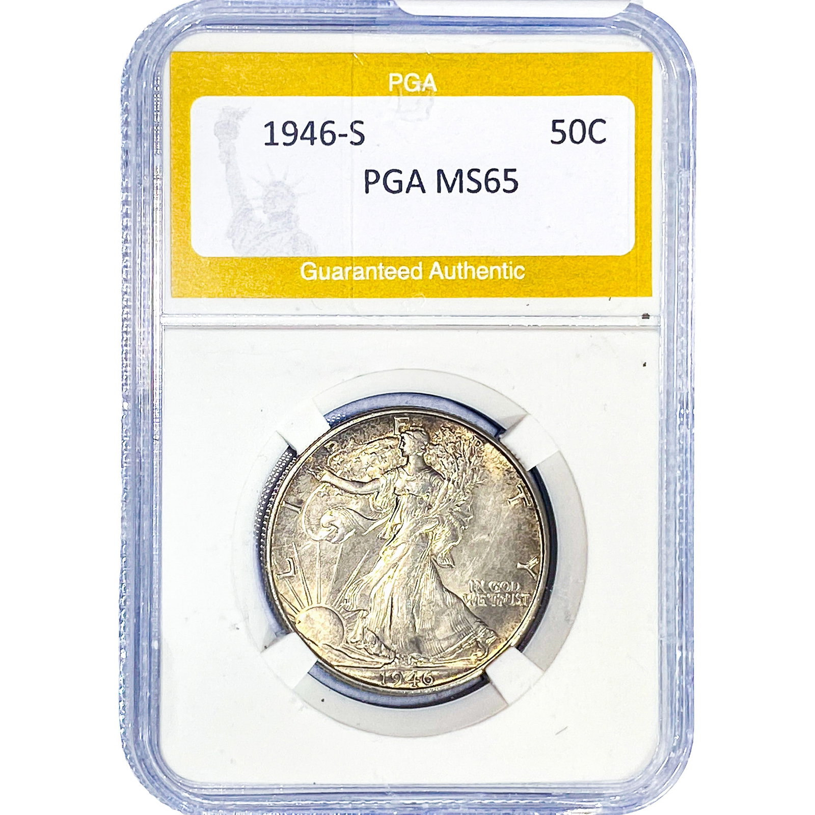 1946-S Walking Liberty Half Dollar PGA MS65 (1 of 2)