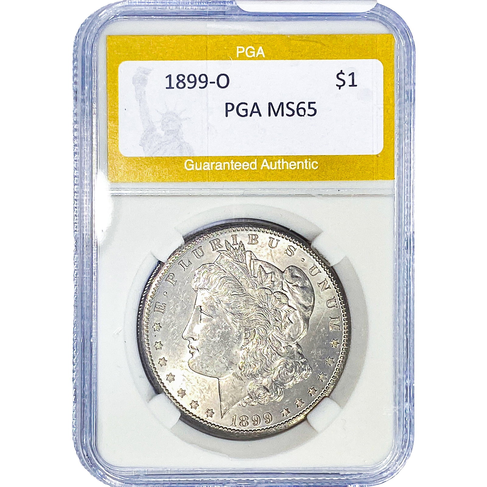 1899-O Morgan Silver Dollar PGA MS65: 1899-O Morgan Silver Dollar PGA MS65