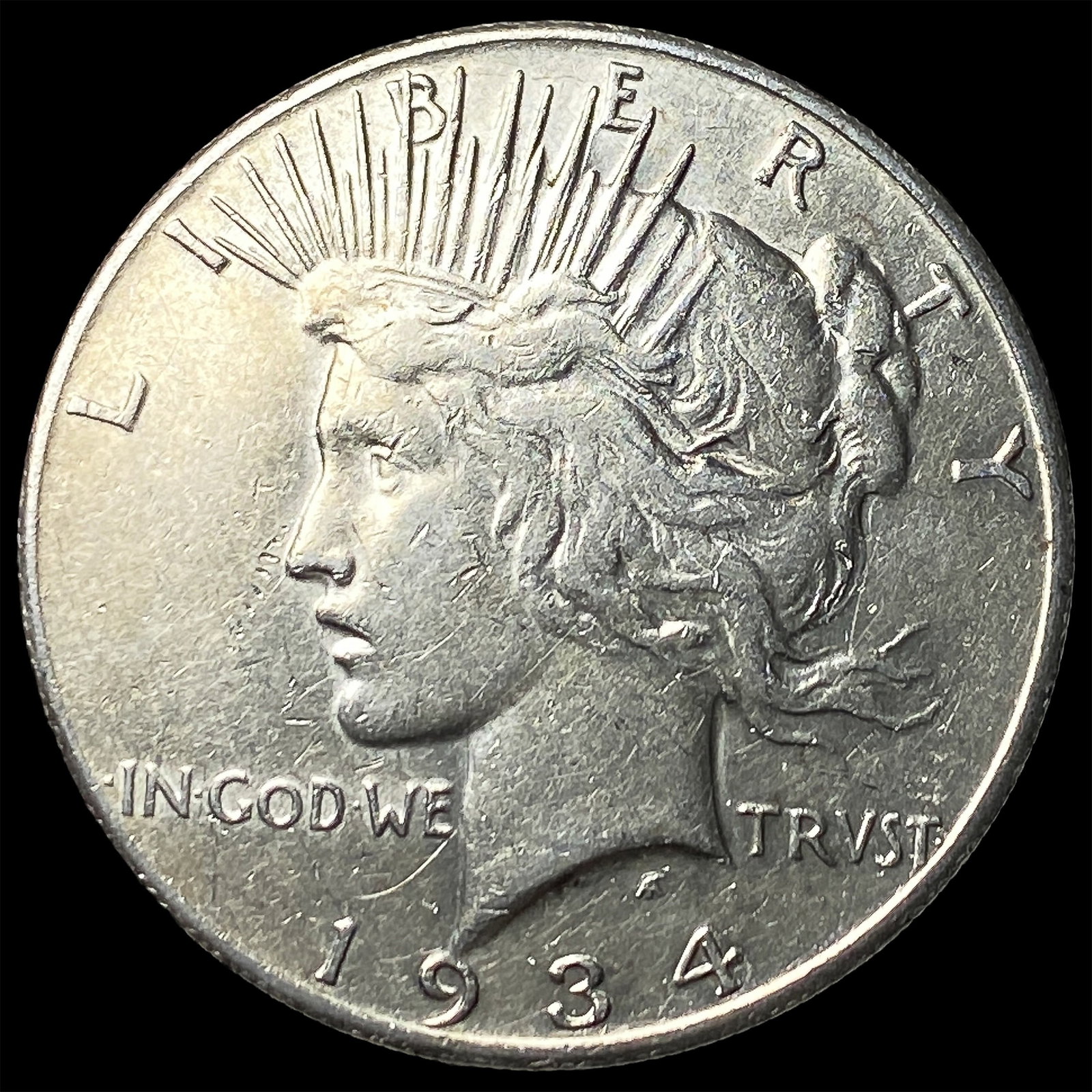 1934-S Peace Silver Dollar CLOSELY UNCIRCULATED: 1934-S Peace Silver Dollar CLOSELY UNCIRCULATED