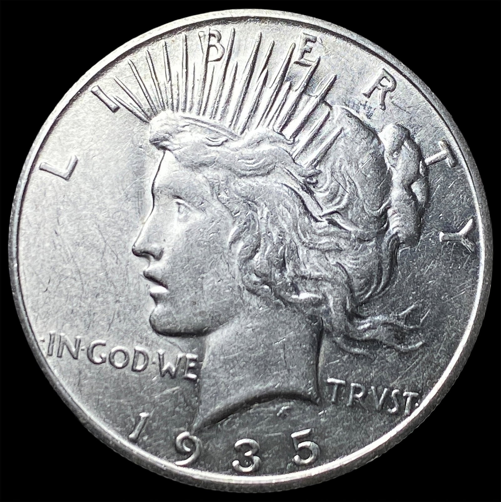 1935-S Silver Peace Dollar CHOICE AU (1 of 2)