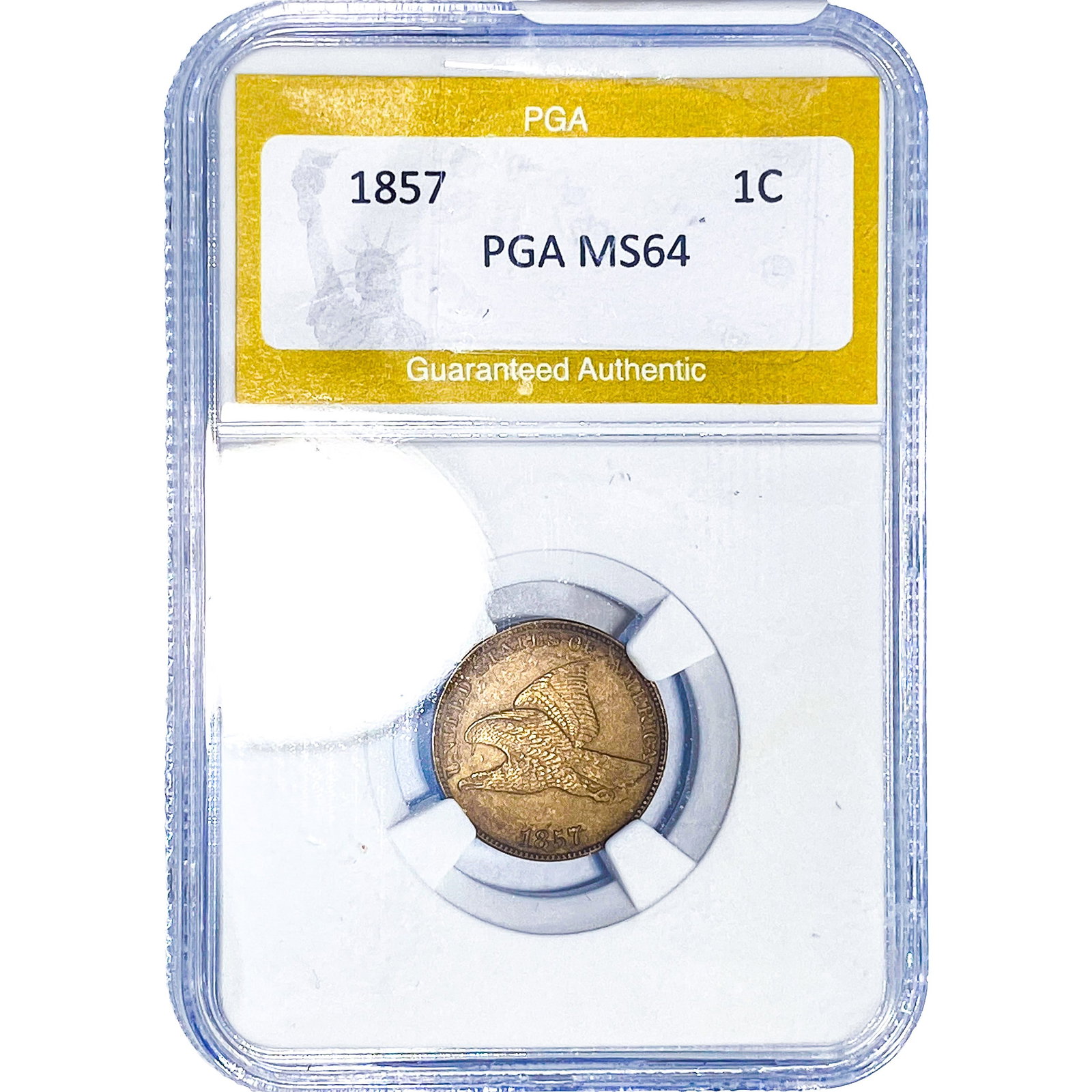 1857 Flying Eagle Cent PGA MS64: 1857 Flying Eagle Cent PGA MS64