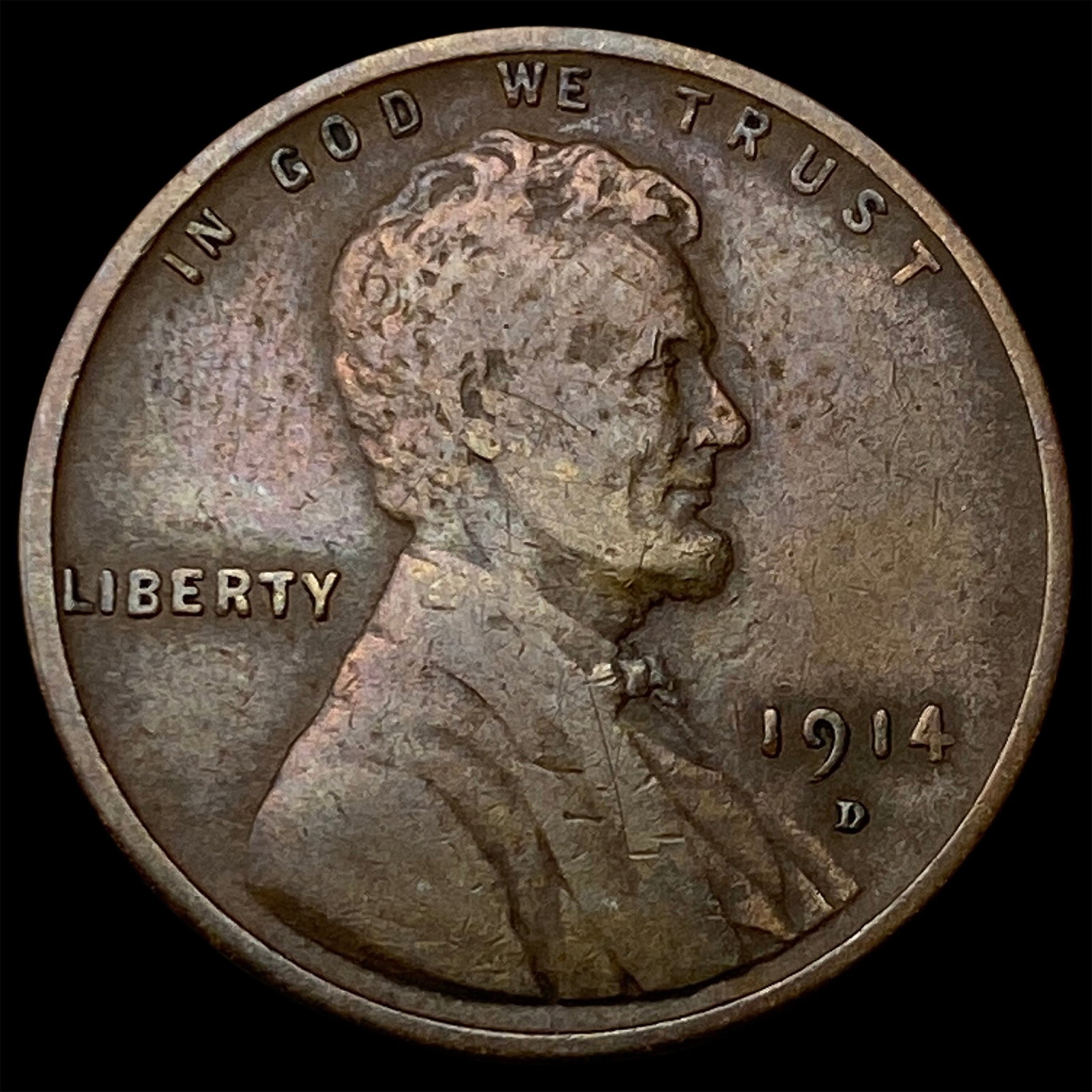 1914-D Lincoln Wheat Cent ABOUT UNCIRCULATED (1 of 2)