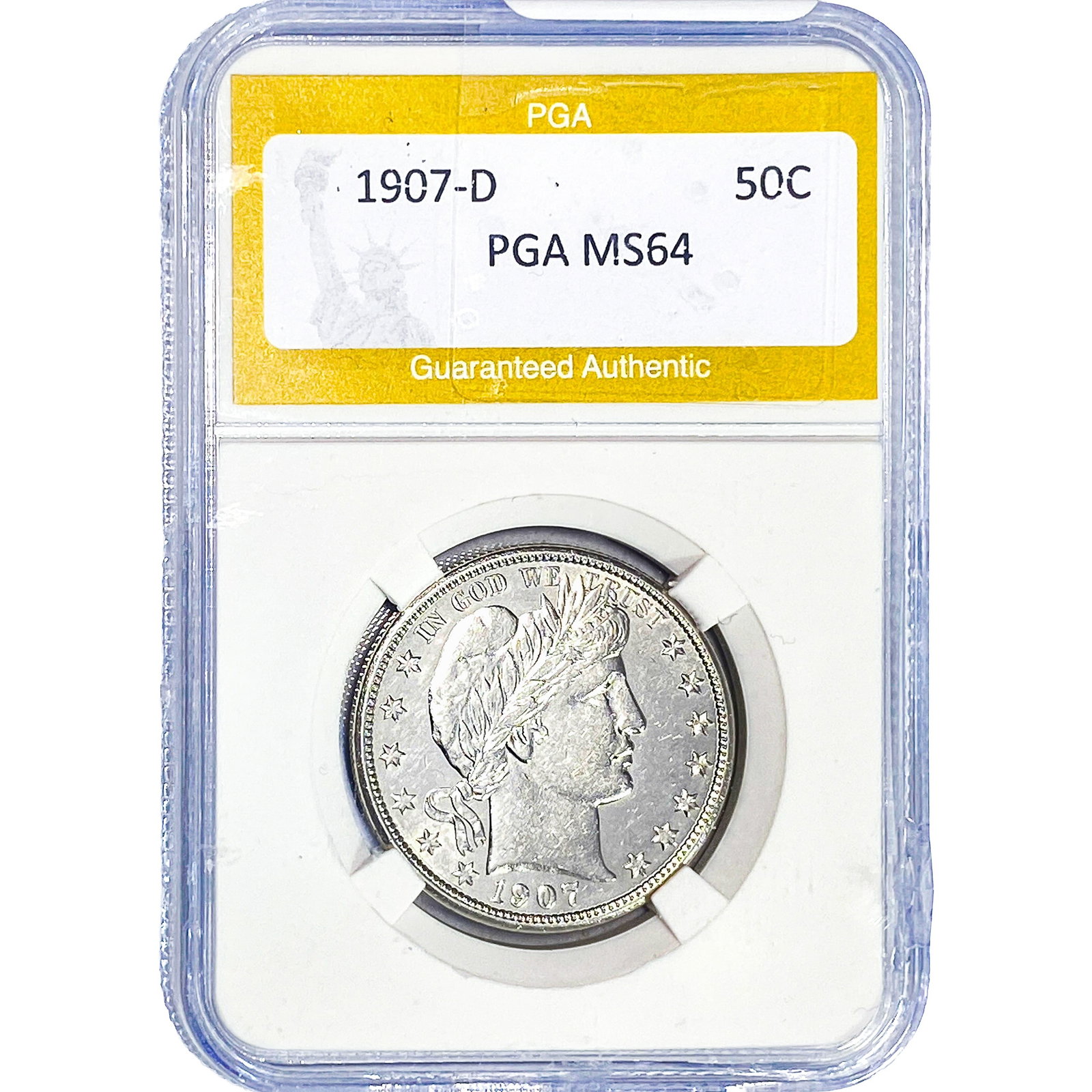 1907-D Barber Half Dollar PGA MS64 (1 of 2)