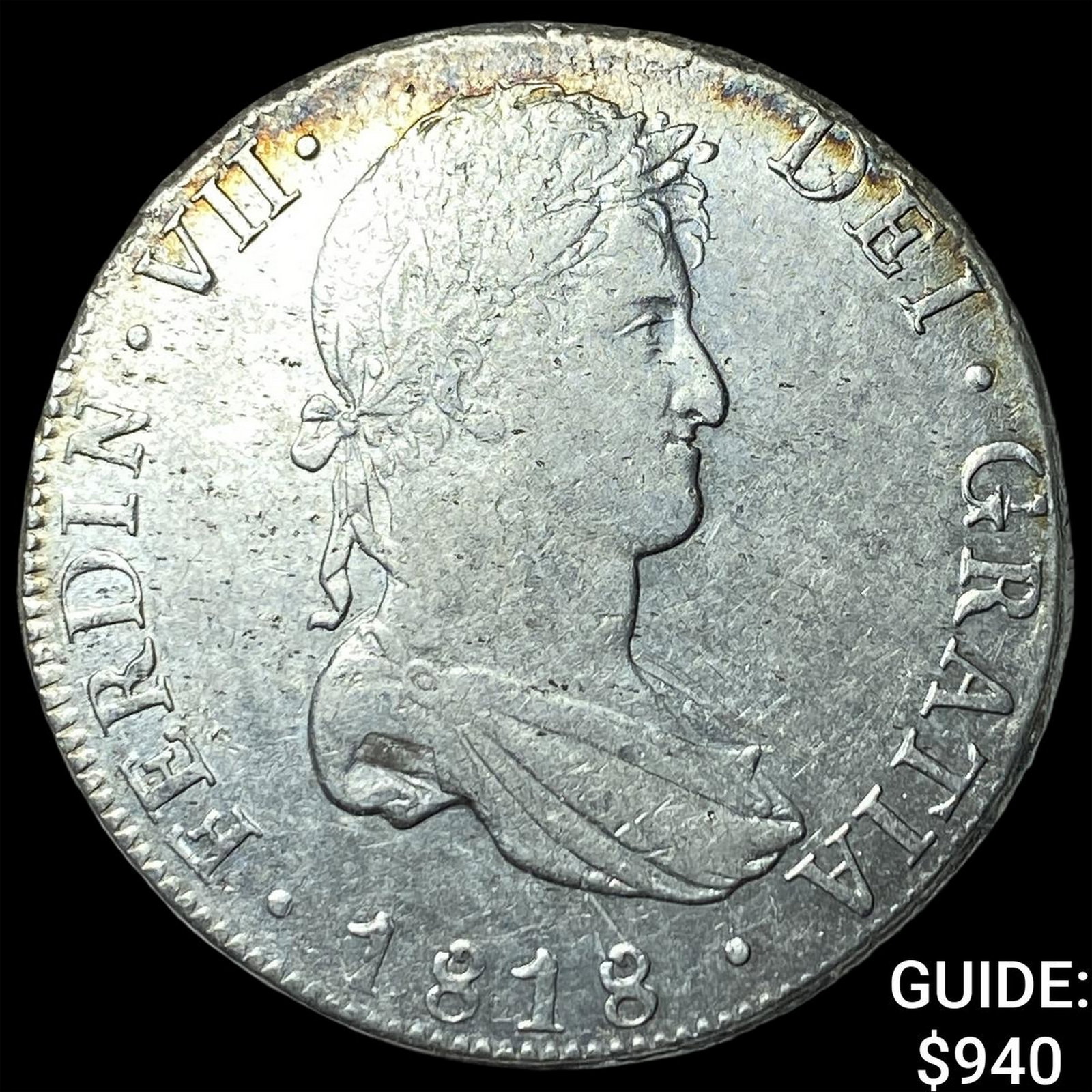 1818 Bolivia Ferdinand VII Silver 8 Reals (1 of 2)