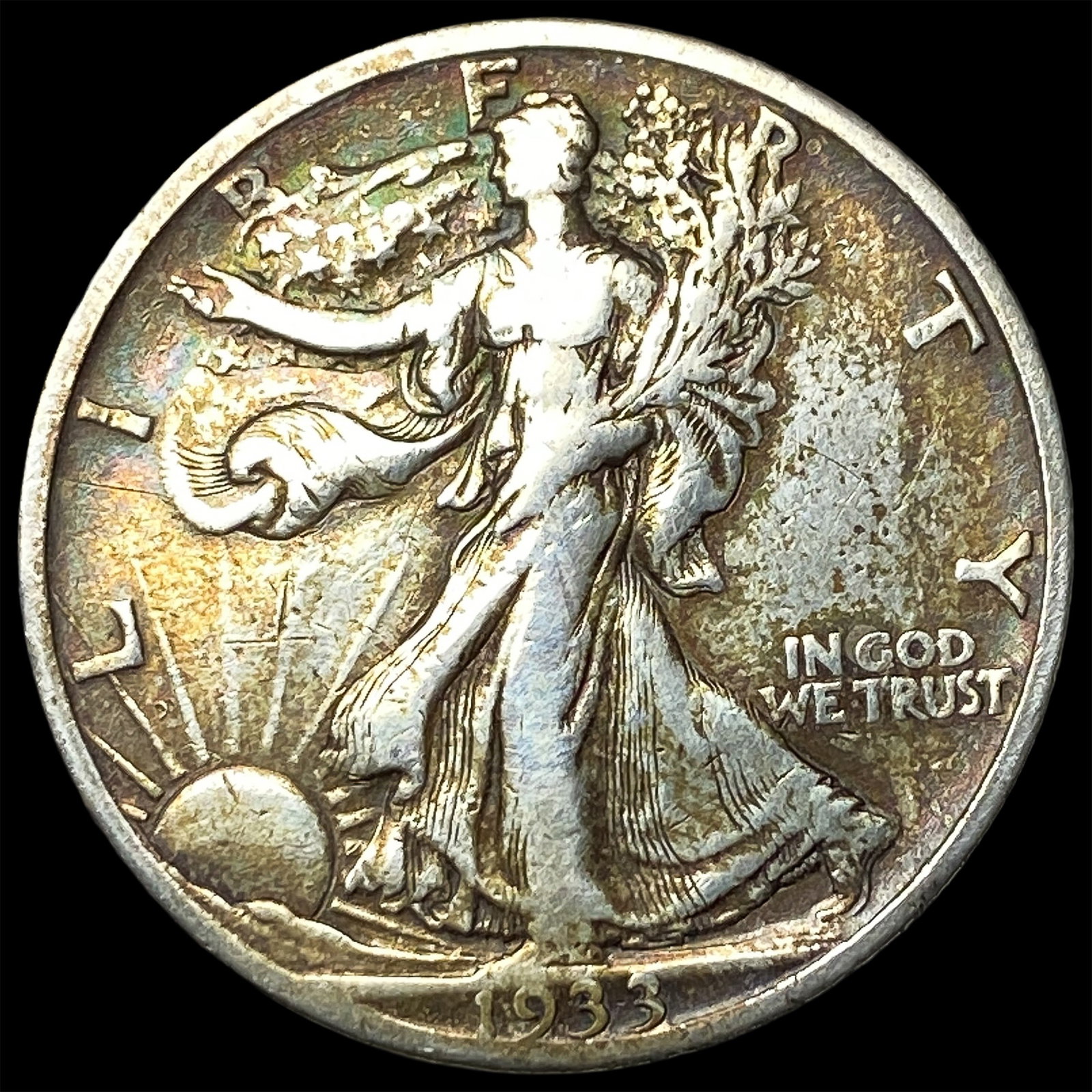1933-S Walking Liberty Half Dollar LIGHTLY CIRCULATED (1 of 2)