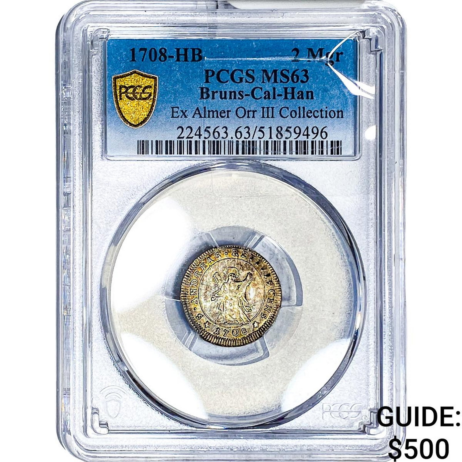 1708-HB German States Silver 2 Mariengroschen PCGS (1 of 2)