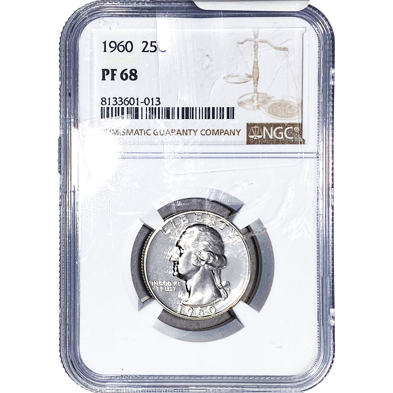 1960 Washington Silver Quarter NGC PF68: 1960 Washington Silver Quarter NGC PF68