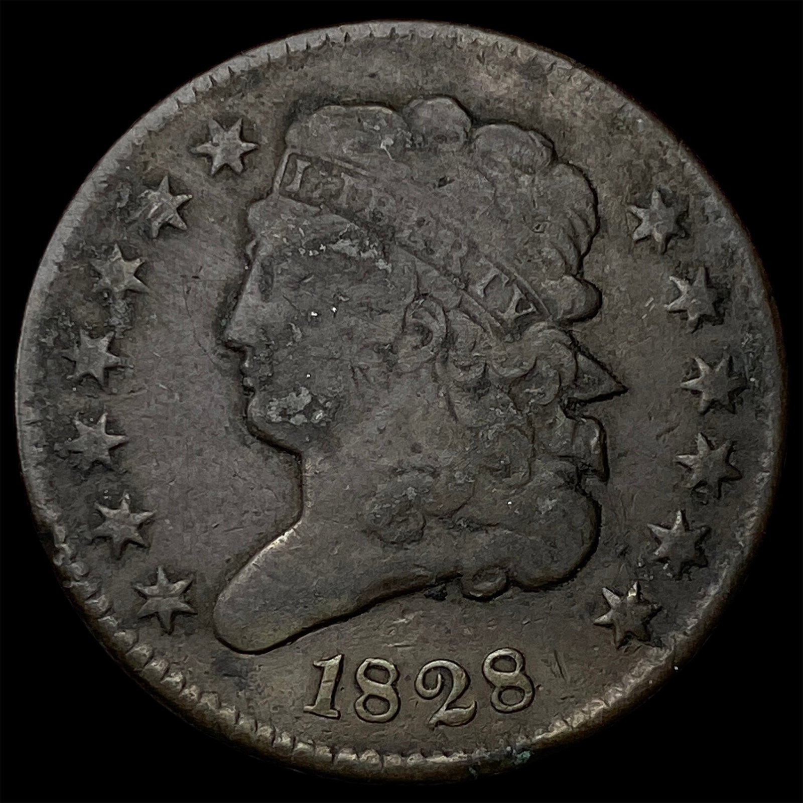 1828 Classic Head Half Cent ABOUT UNCIRCULATED (1 of 2)