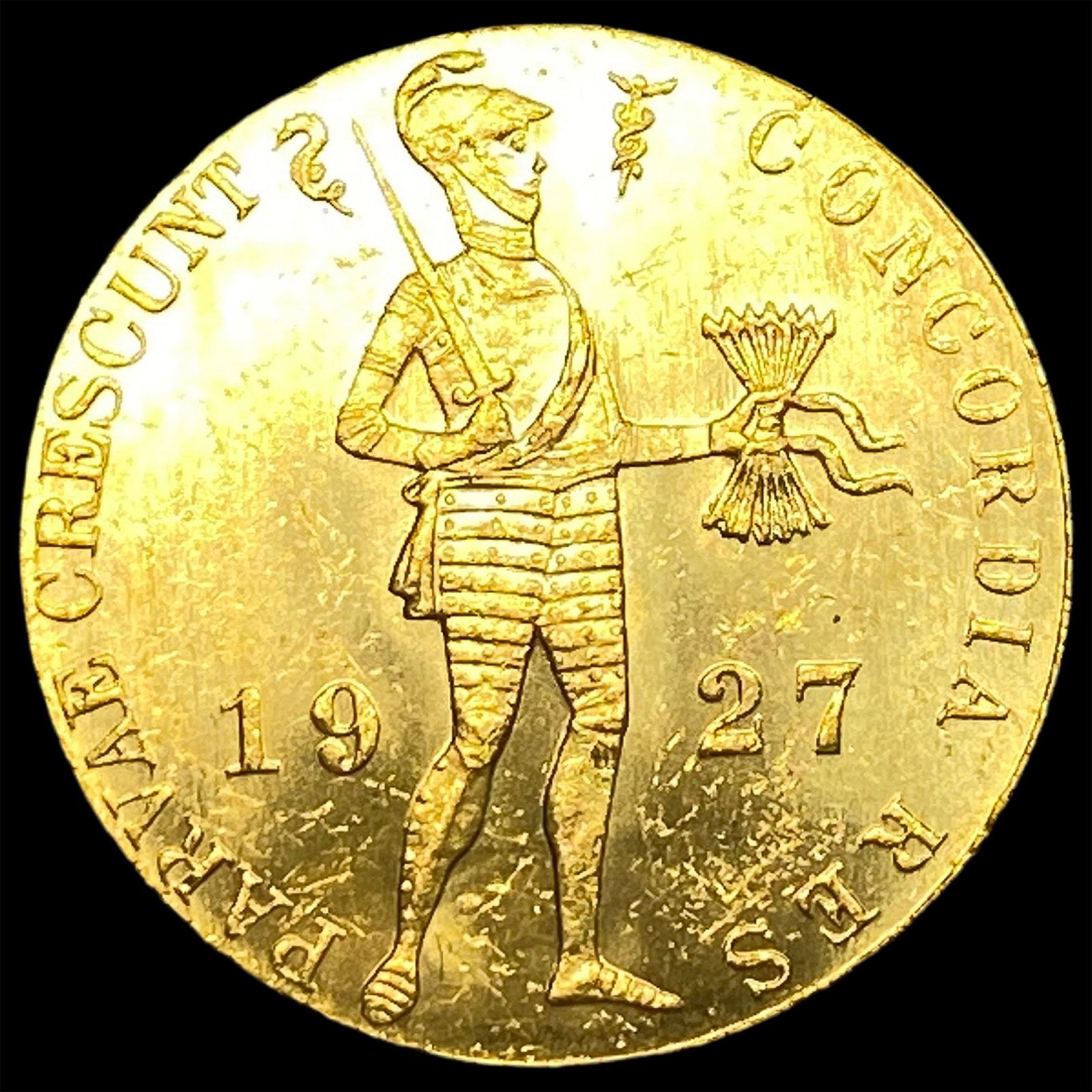 1927 Netherlands Gold 10 Ducat .1104oz UNCIRCULATED: 1927 Netherlands Gold 10 Ducat .1104oz UNCIRCULATED