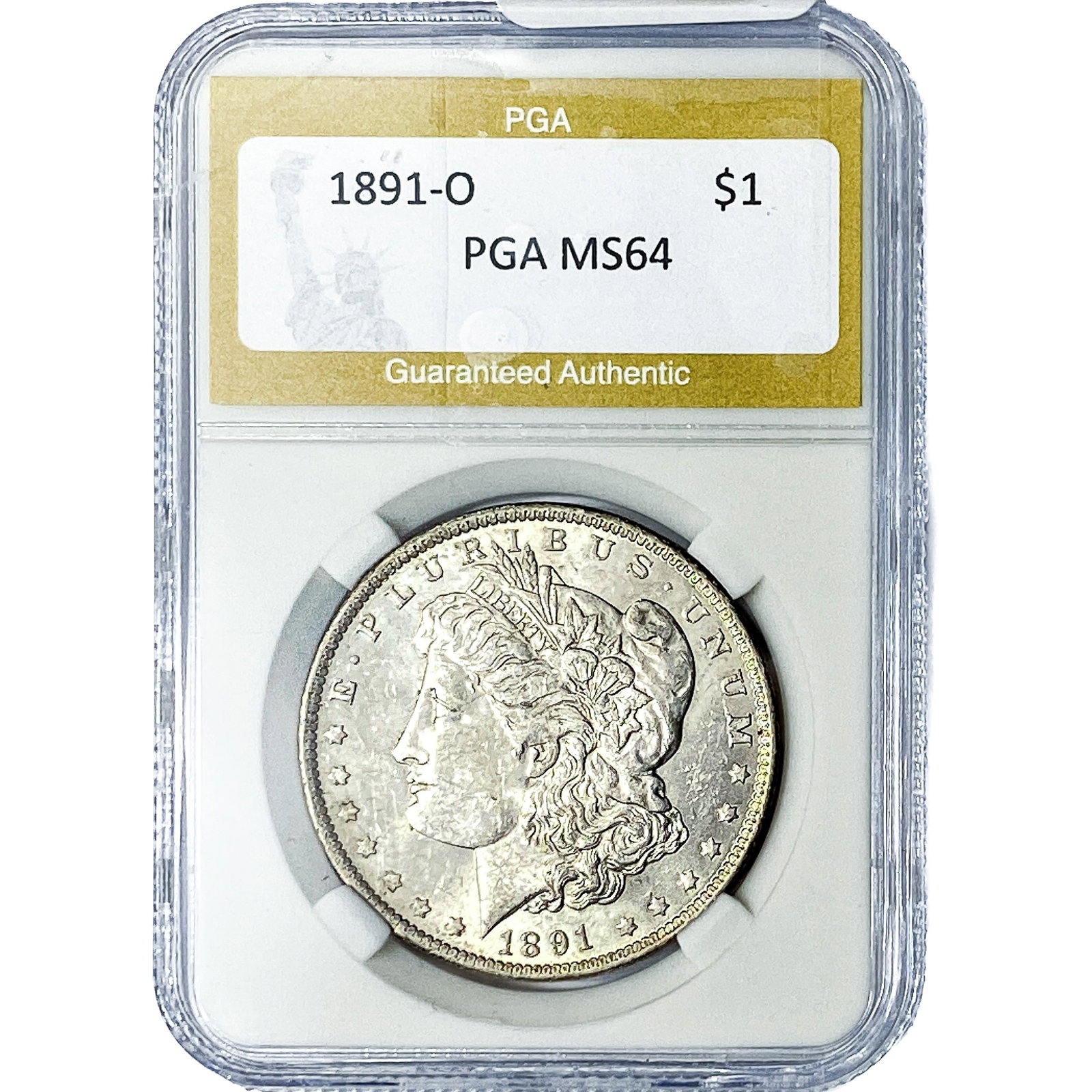 1891-O Morgan Silver Dollar PGA MS64 (1 of 2)